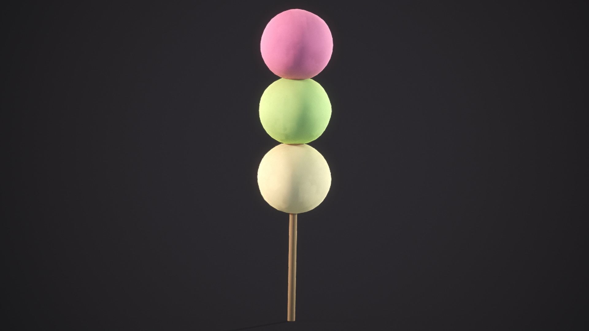 SanShoku Dango Low-poly 3D model_3