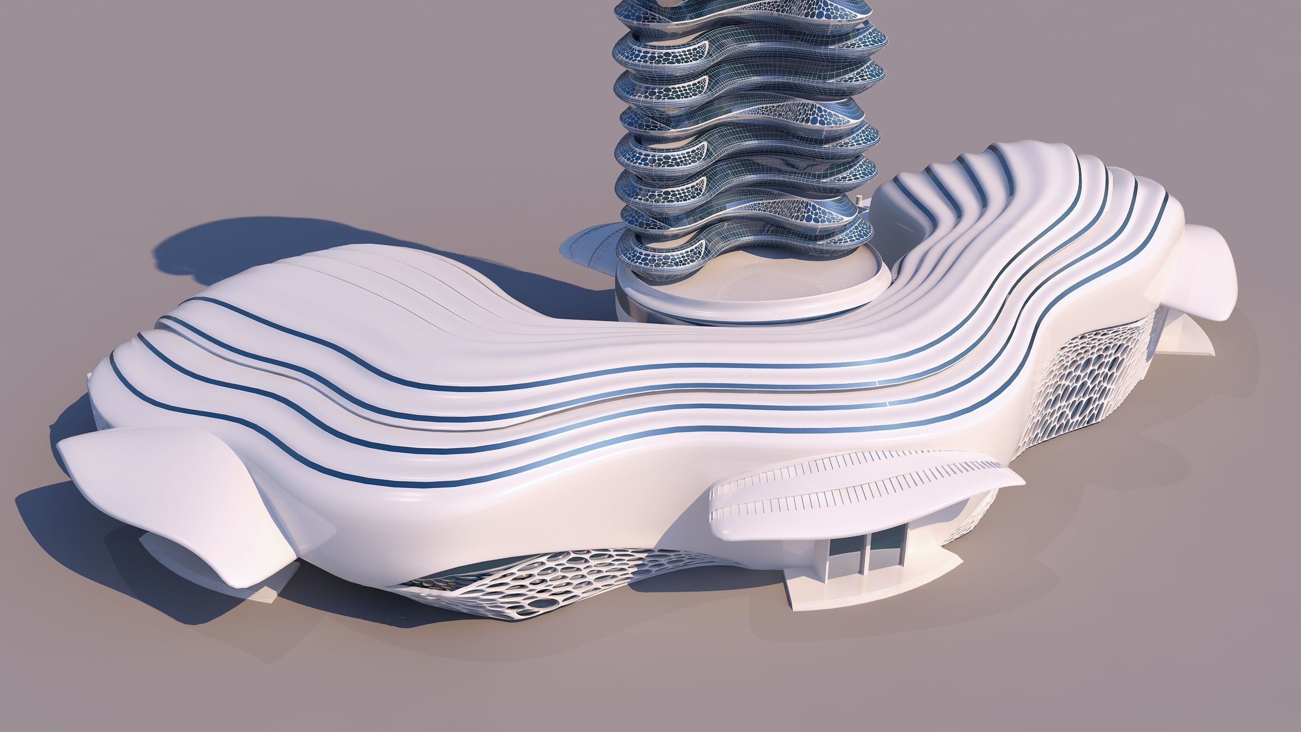0114 - Organic Skyscraper 3D model_8