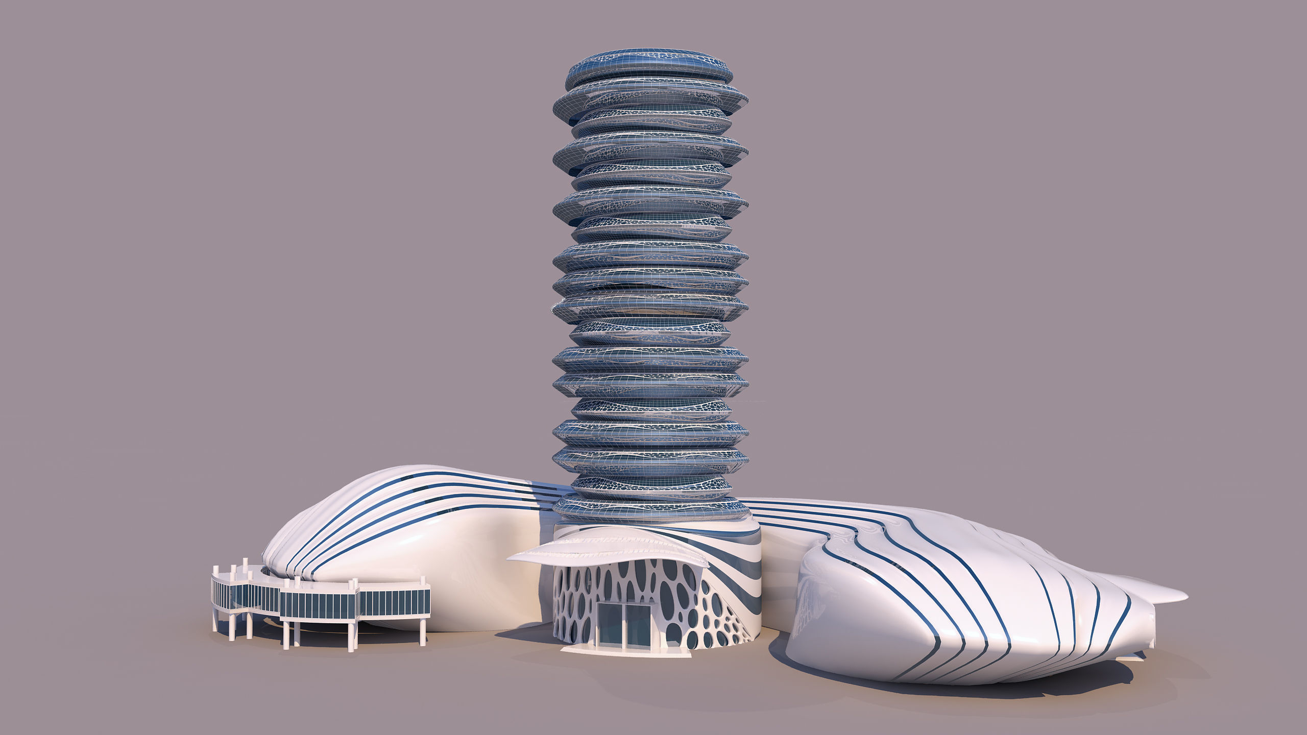 0114 - Organic Skyscraper 3D model_1