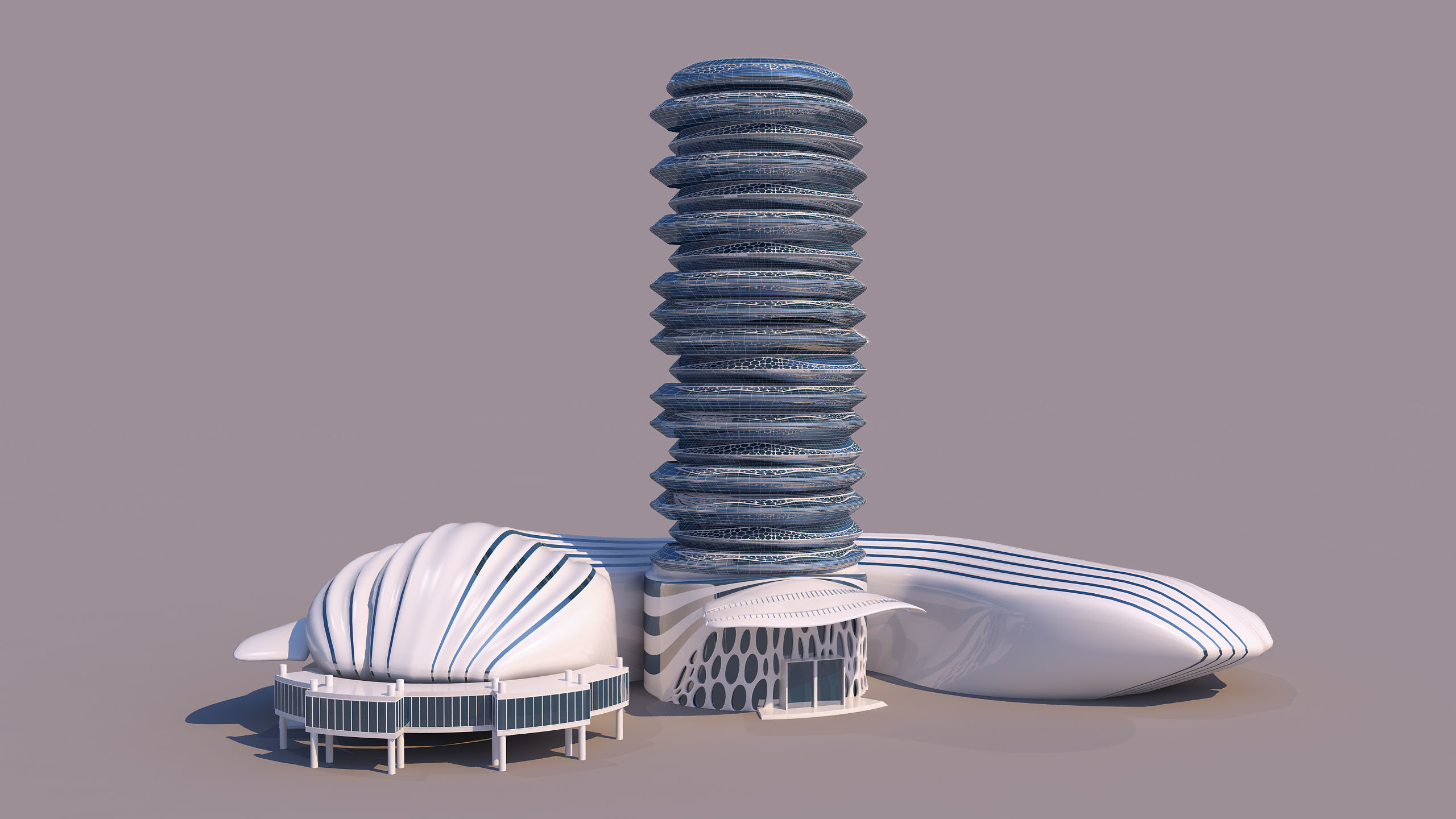 0114 - Organic Skyscraper 3D model_2