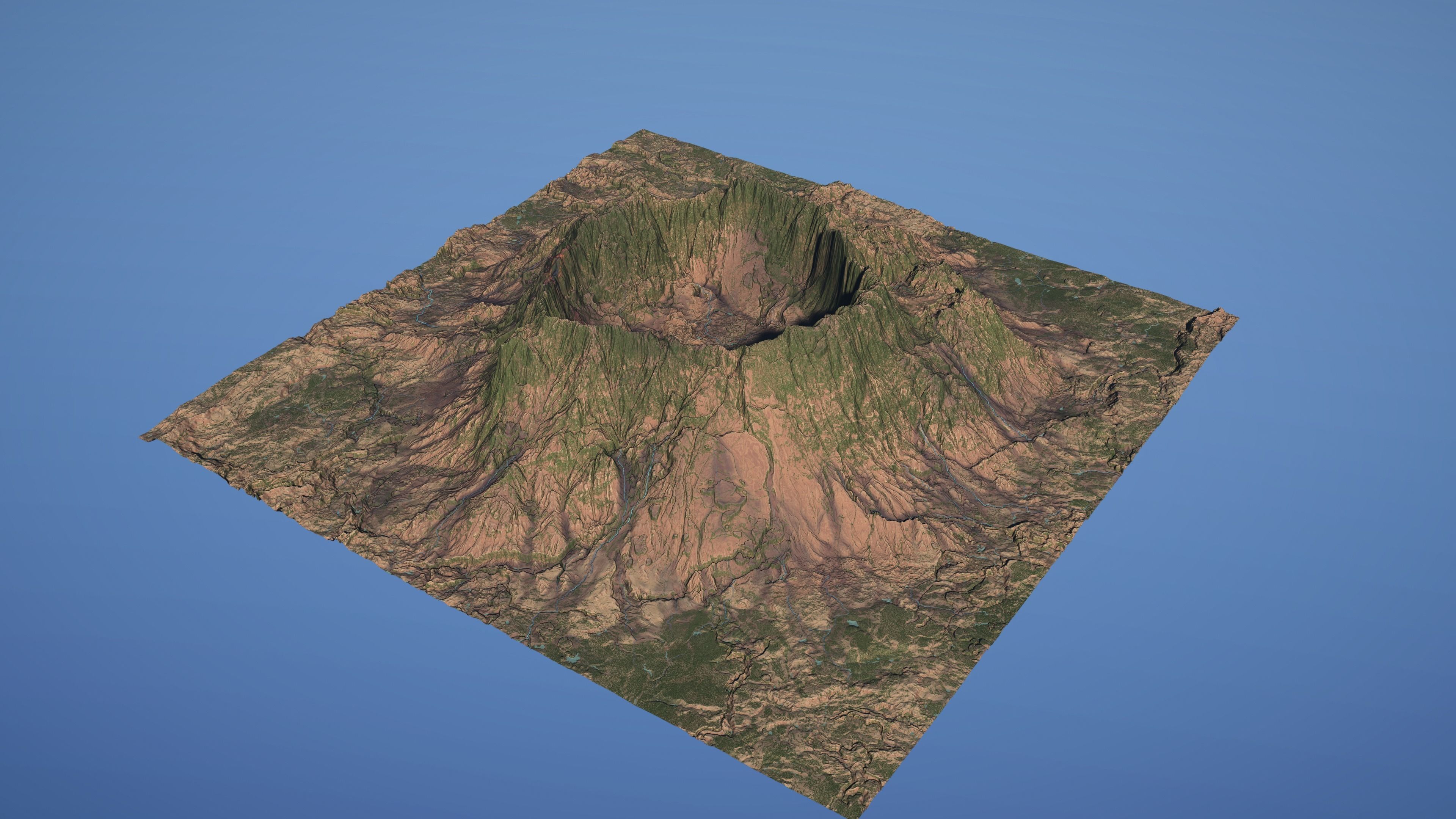 Landscape Environment Volcano Snow 02 Low-poly 3D model_25
