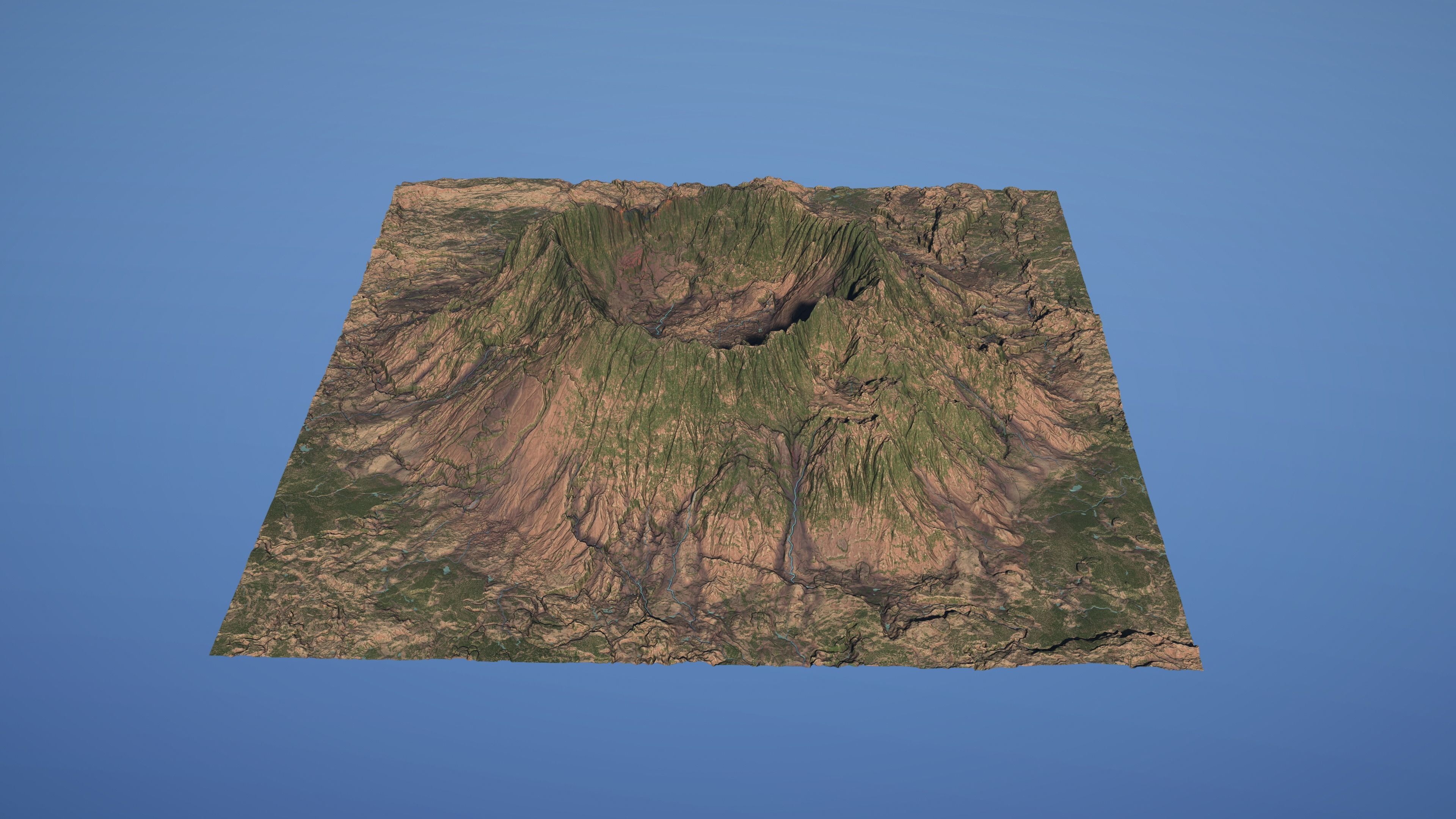 Landscape Environment Volcano Snow 02 Low-poly 3D model_1