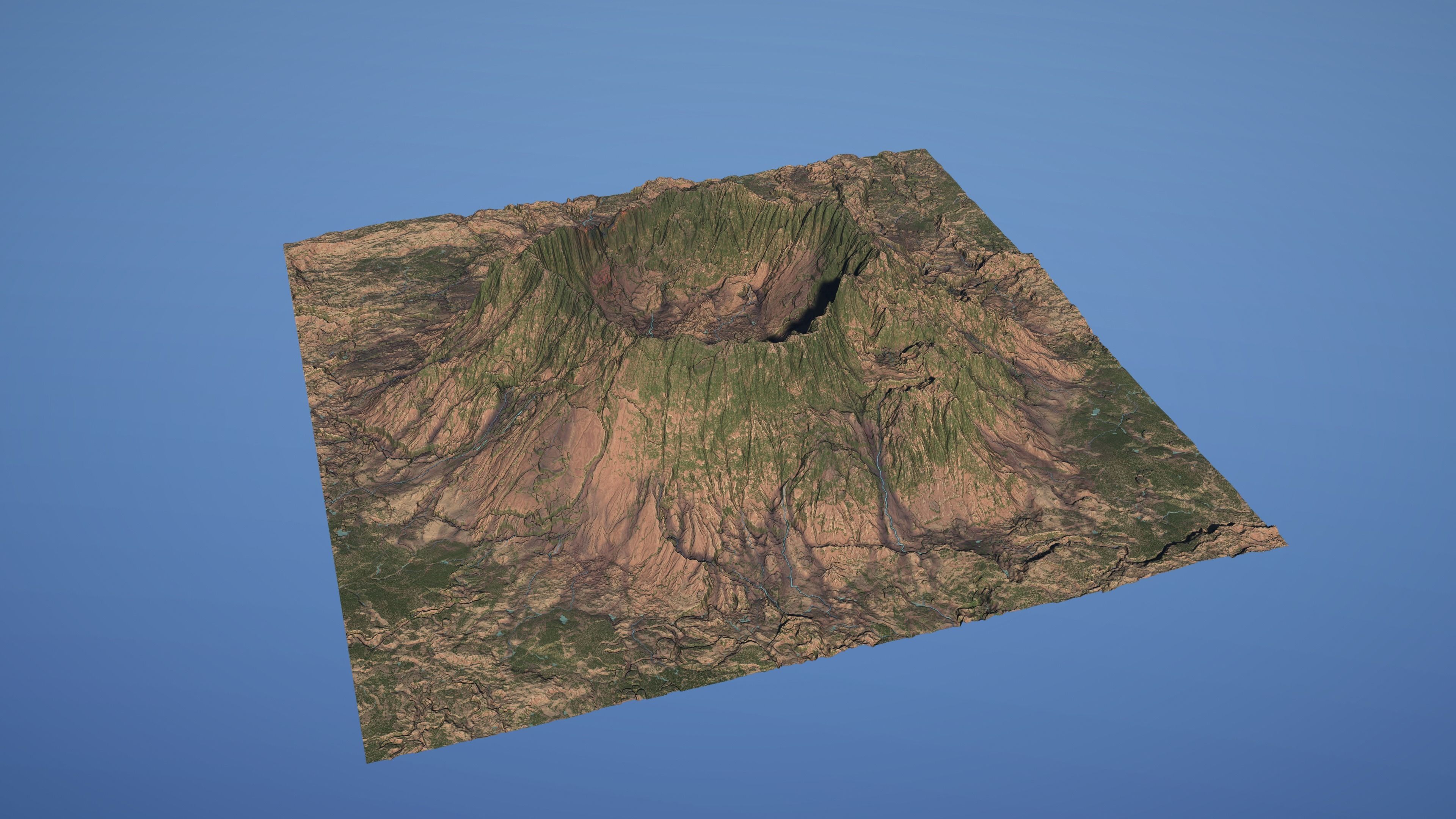 Landscape Environment Volcano Snow 02 Low-poly 3D model_28