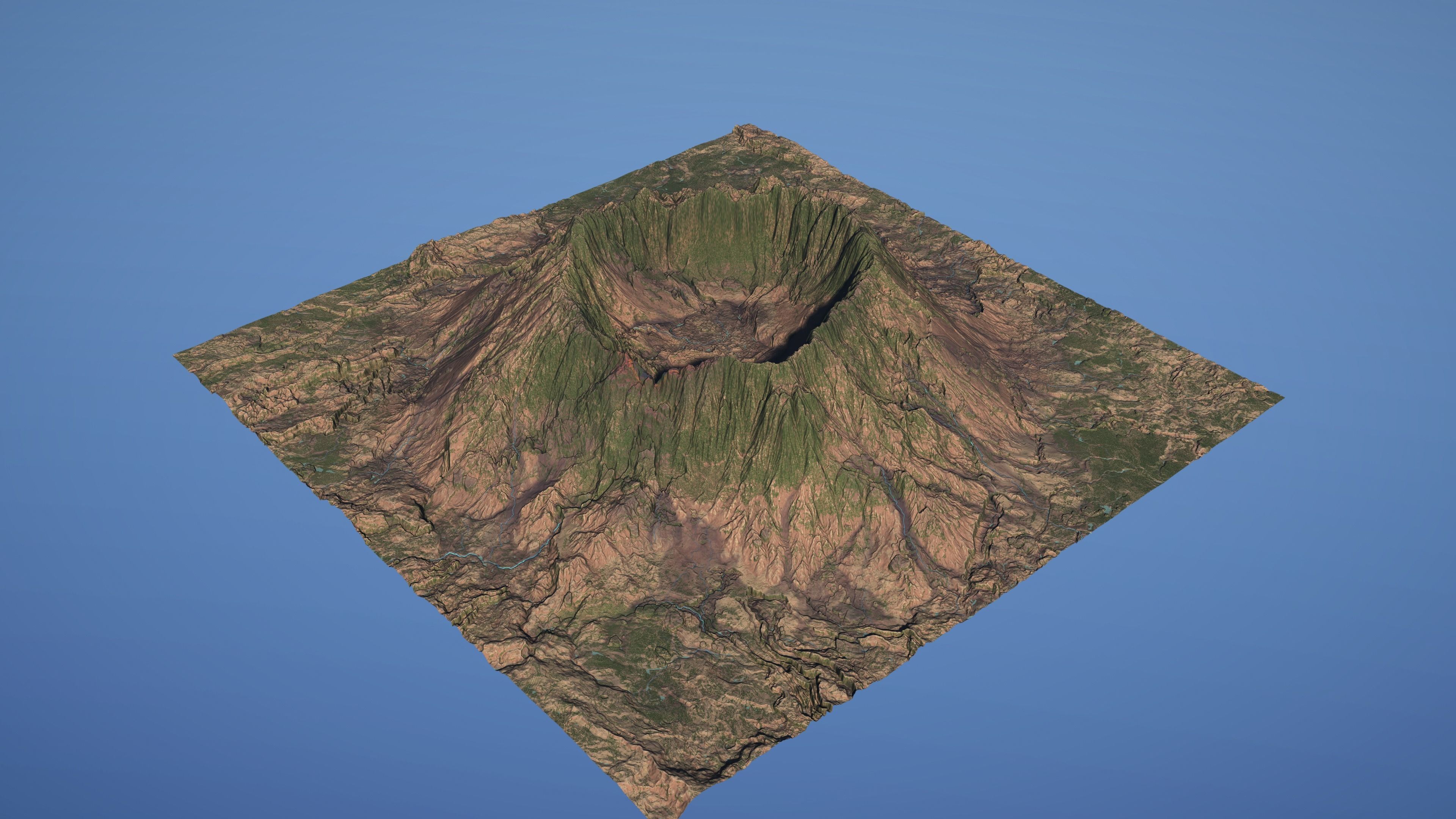 Landscape Environment Volcano Snow 02 Low-poly 3D model_19