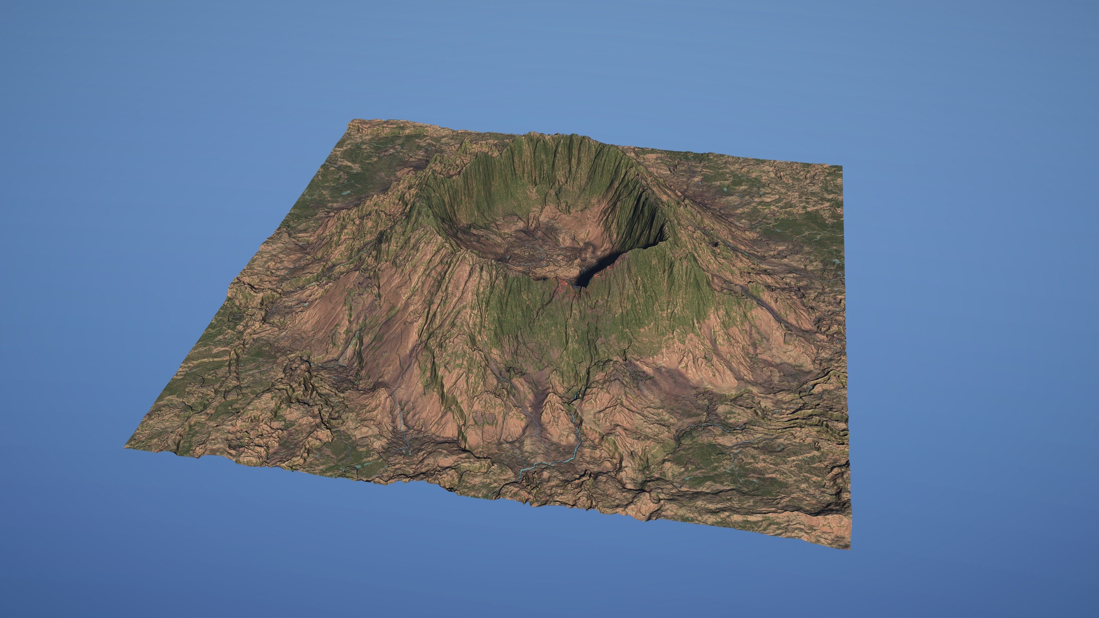 Landscape Environment Volcano Snow 02 Low-poly 3D model_16