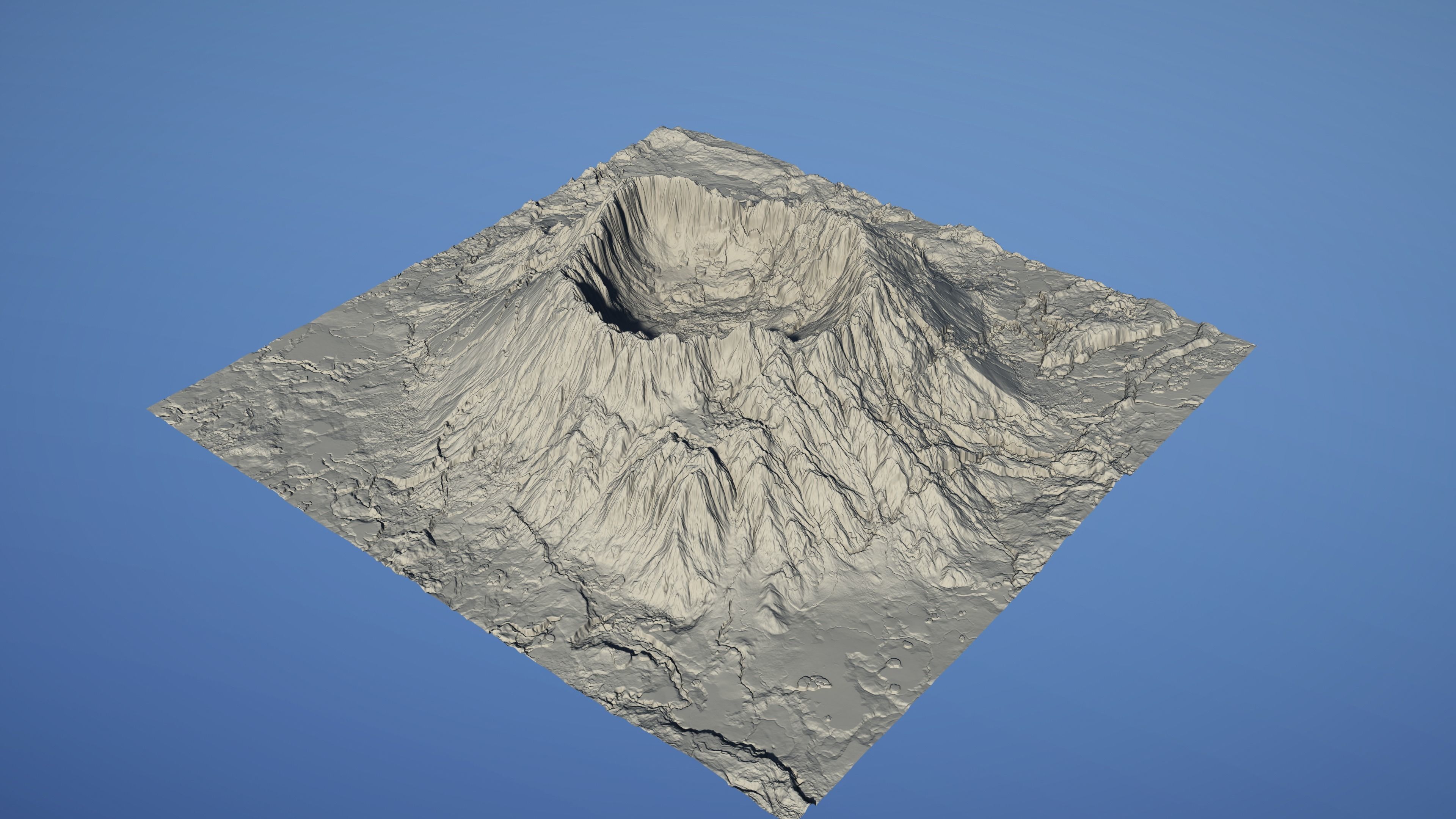 Landscape Environment Volcano Snow 02 Low-poly 3D model_6