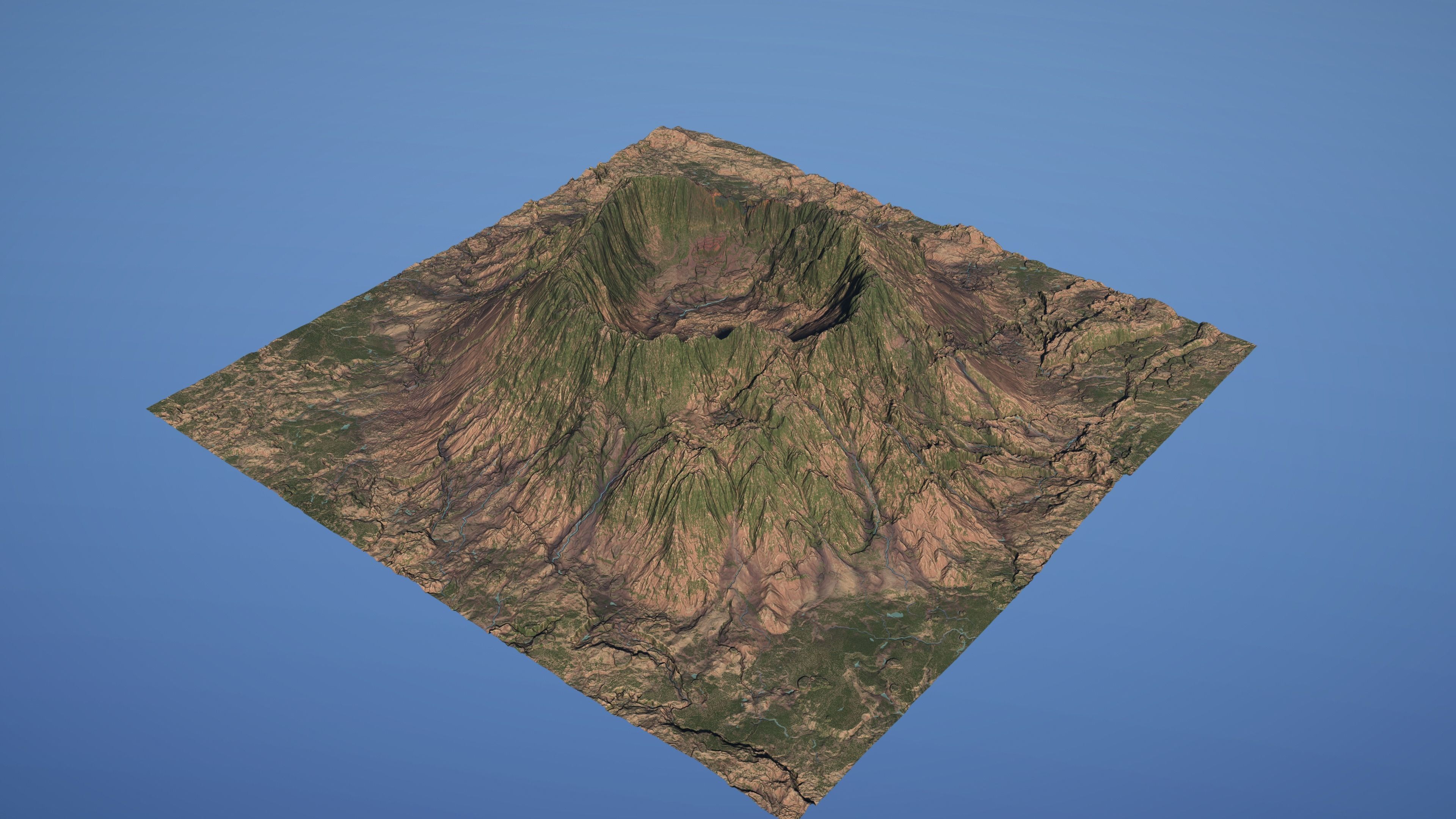 Landscape Environment Volcano Snow 02 Low-poly 3D model_4