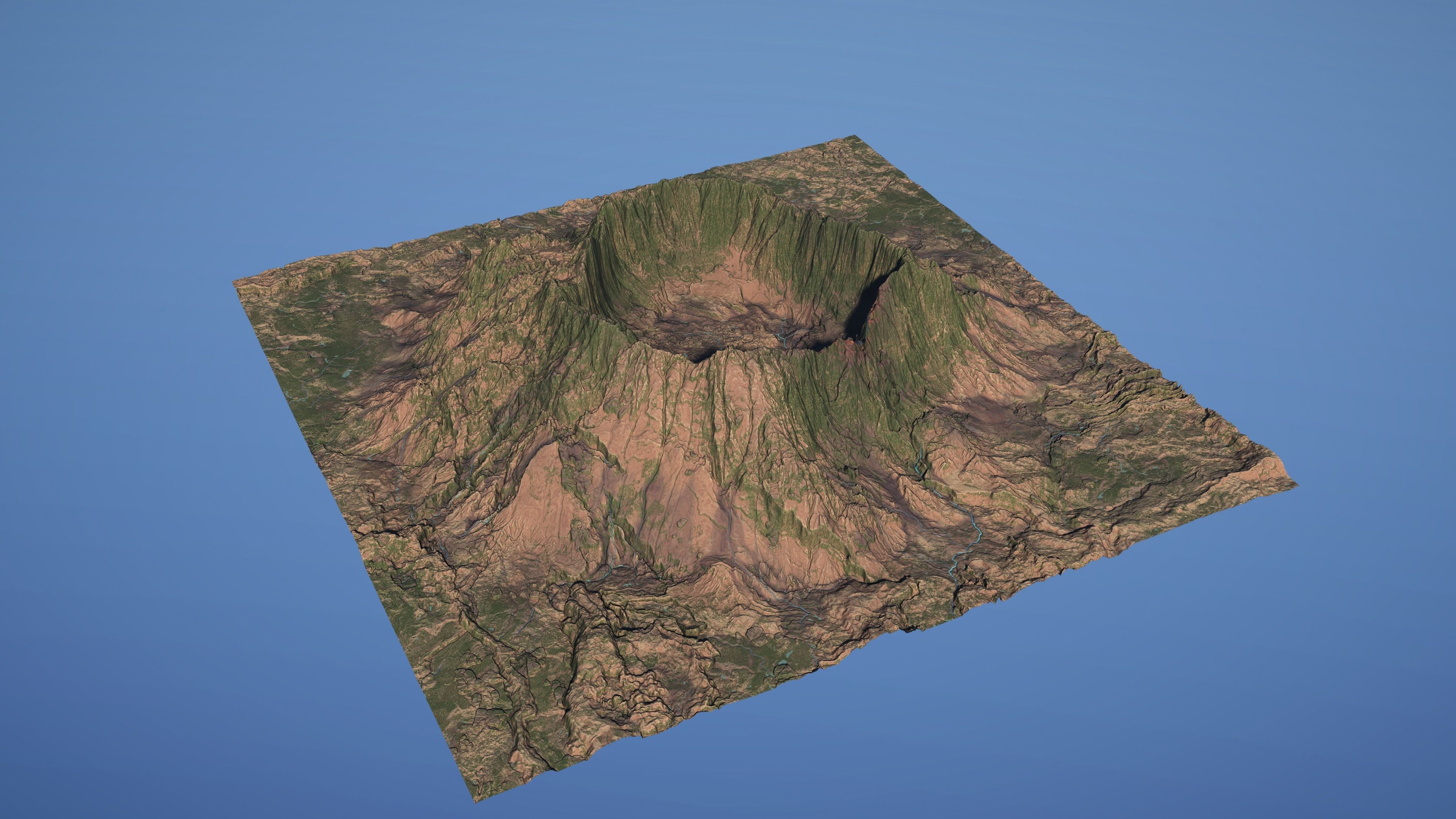 Landscape Environment Volcano Snow 02 Low-poly 3D model_13