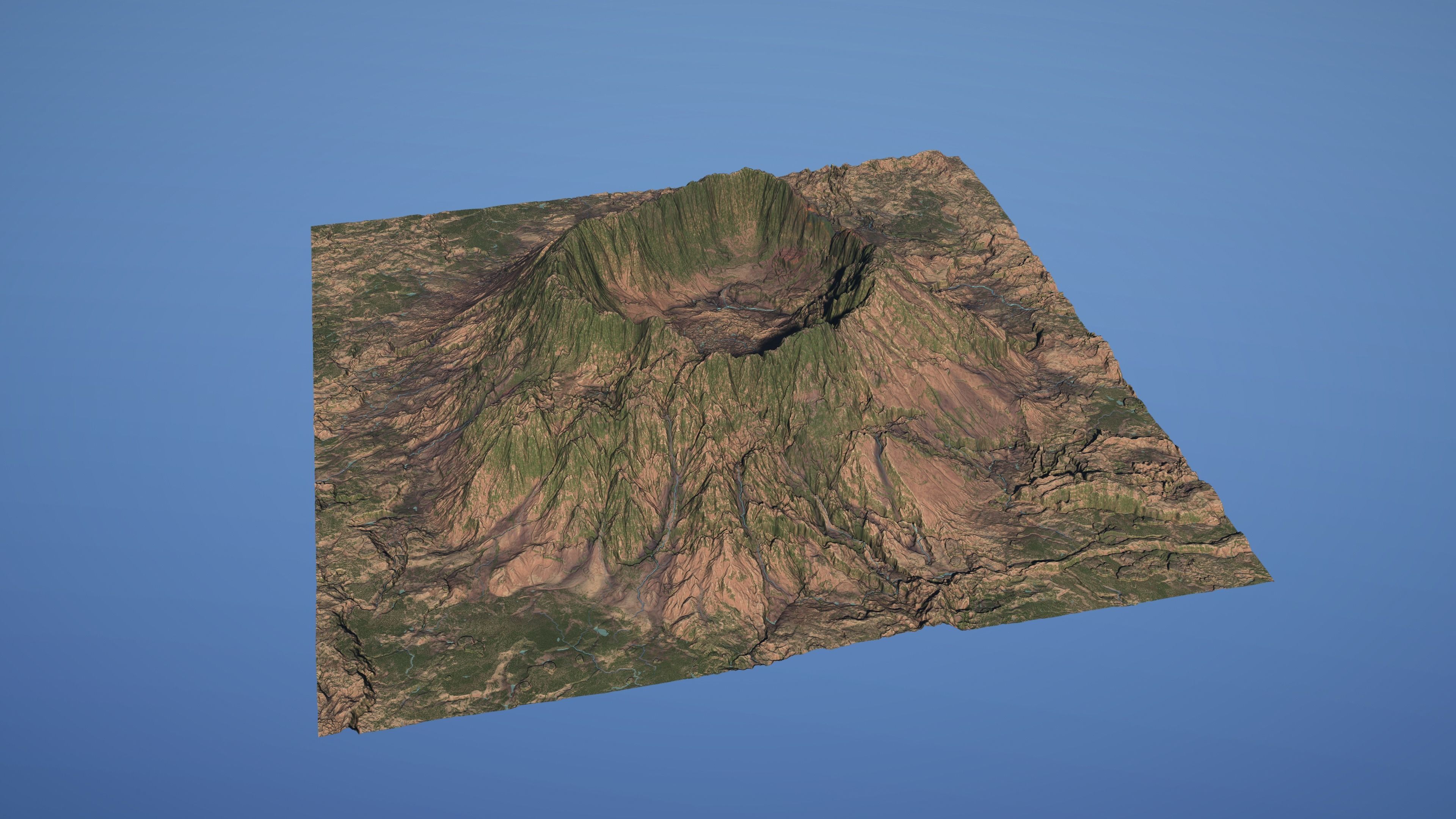 Landscape Environment Volcano Snow 02 Low-poly 3D model_7