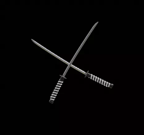 Katana with stand 3D model_0