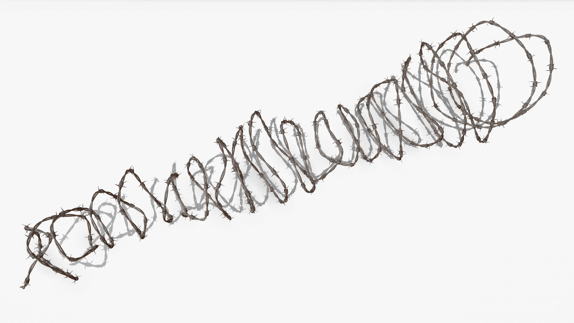 Barbed wire obstacles fences  3D model_9