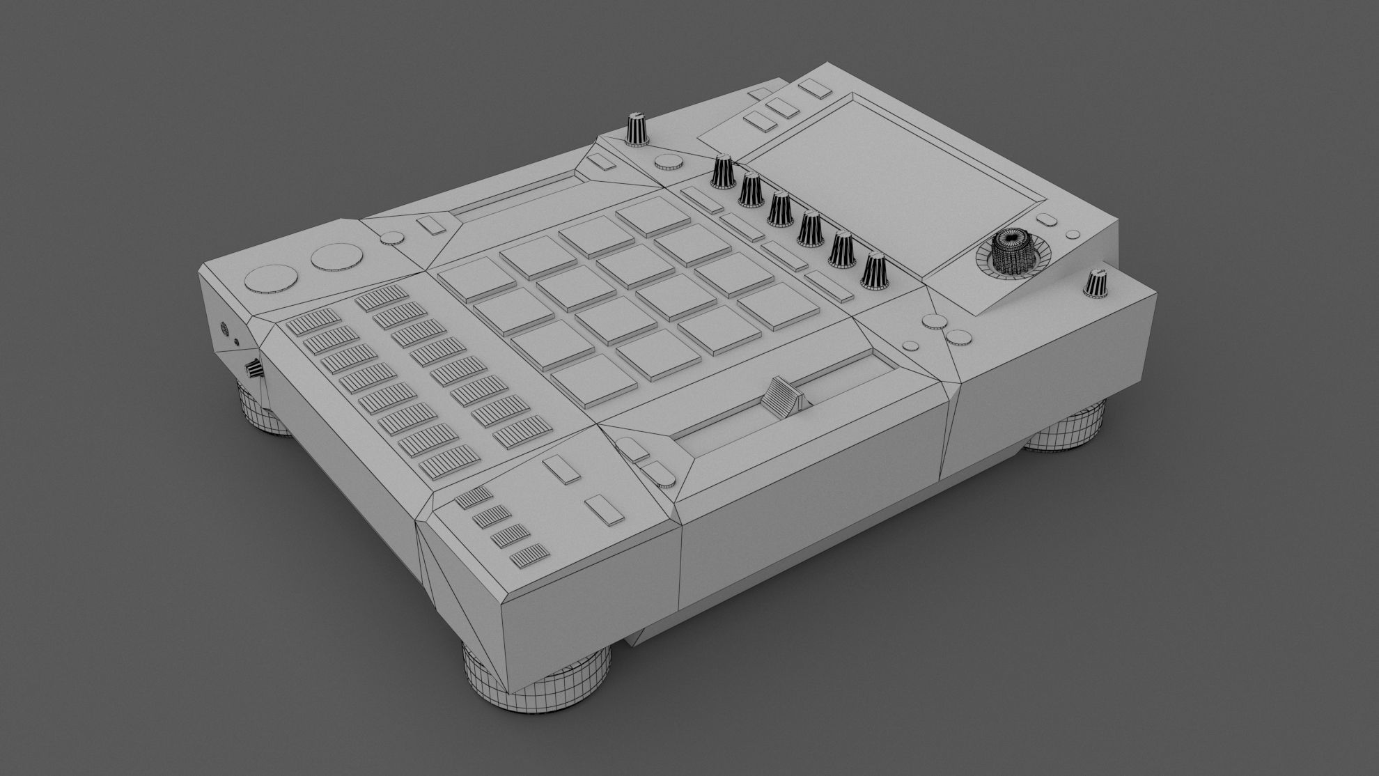 Pioneer djs-1000 DJ Sampler 3D model_8