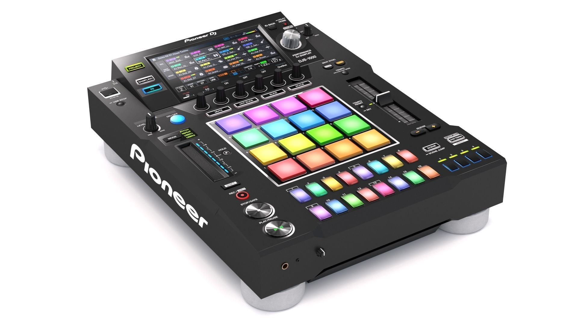 Pioneer djs-1000 DJ Sampler 3D model_1