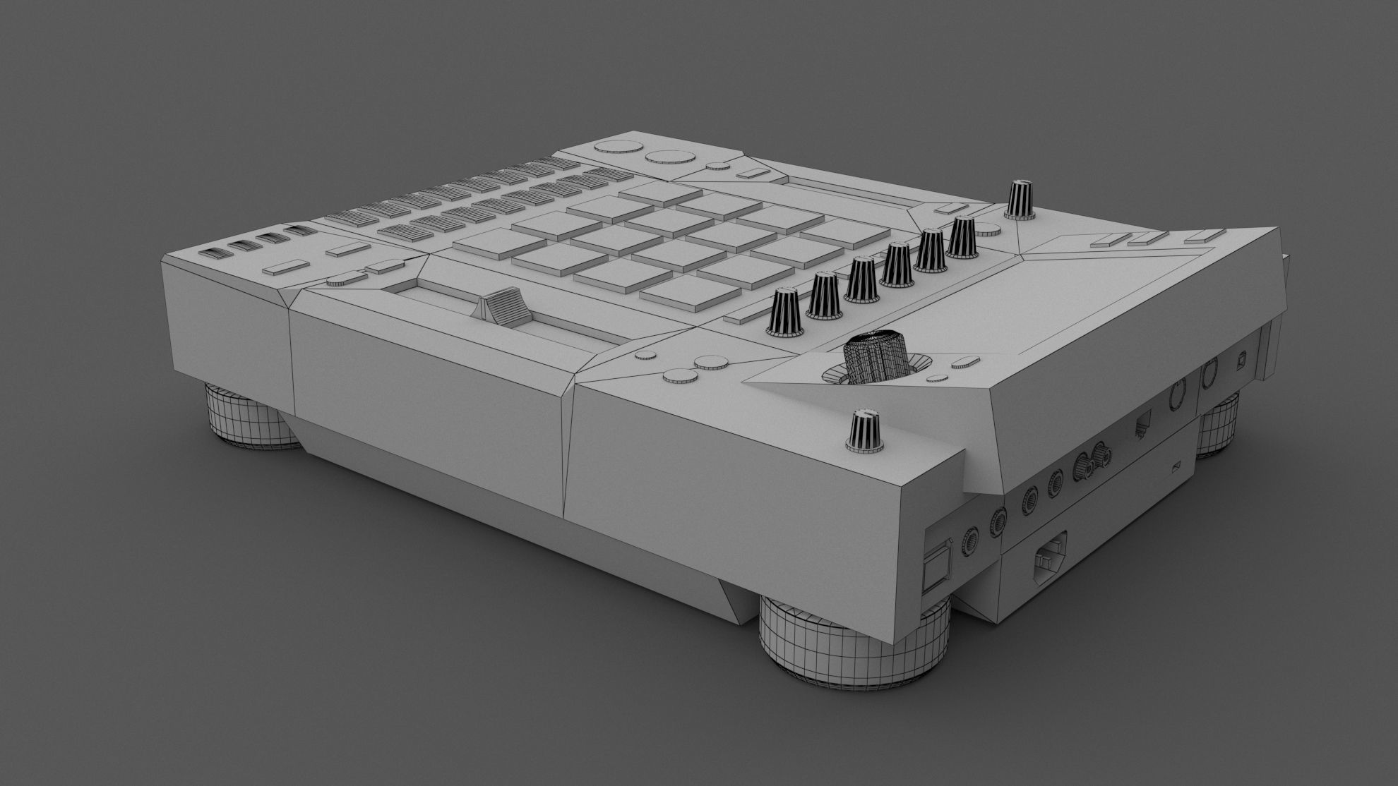 Pioneer djs-1000 DJ Sampler 3D model_7