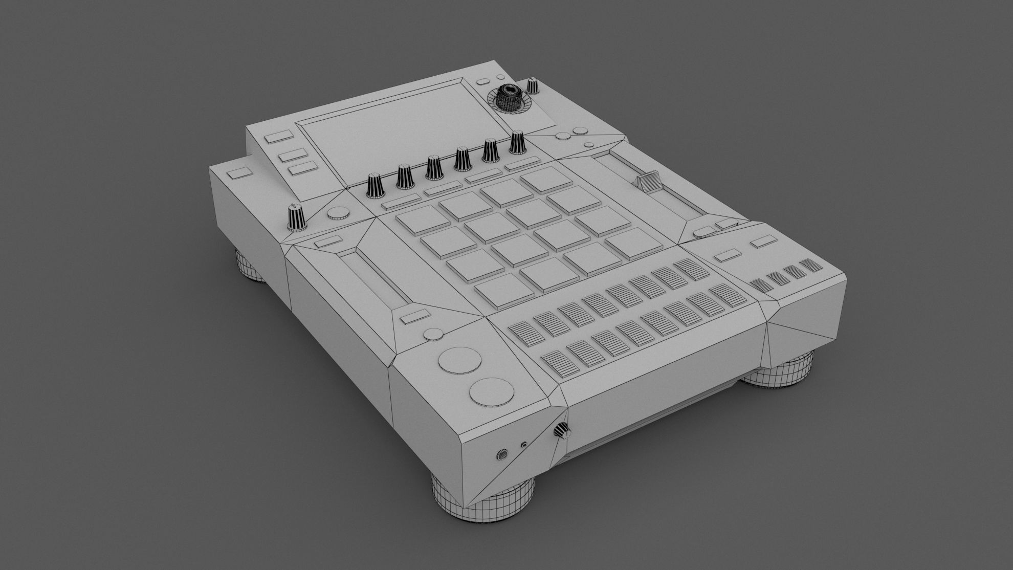Pioneer djs-1000 DJ Sampler 3D model_6