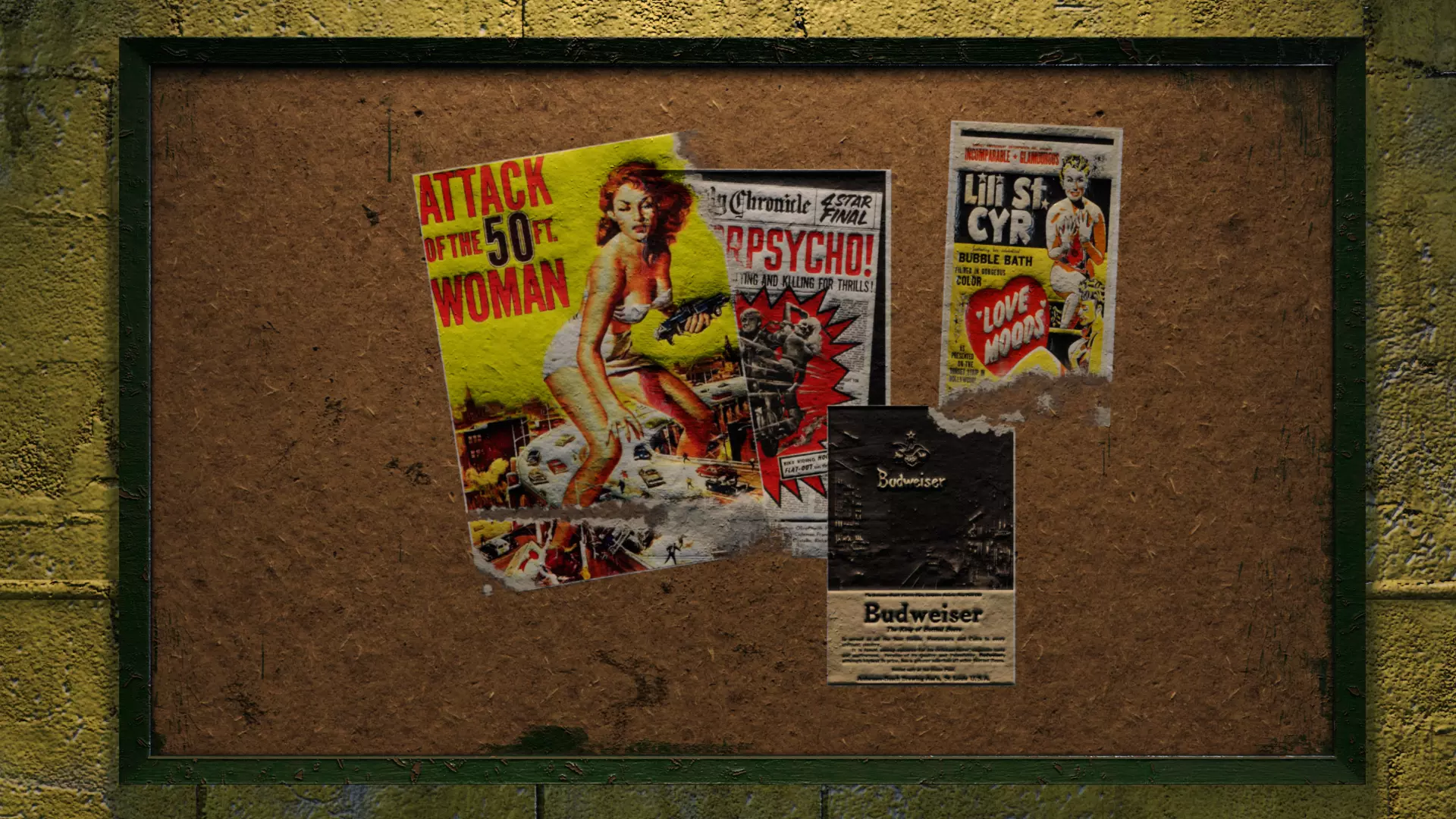 Bulletin board 4k props aaa Low-poly 3D model