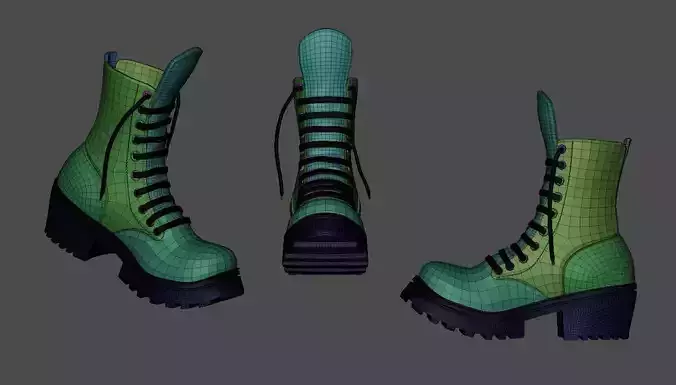 Military Boots-Subdiv-Low Poly   3D model