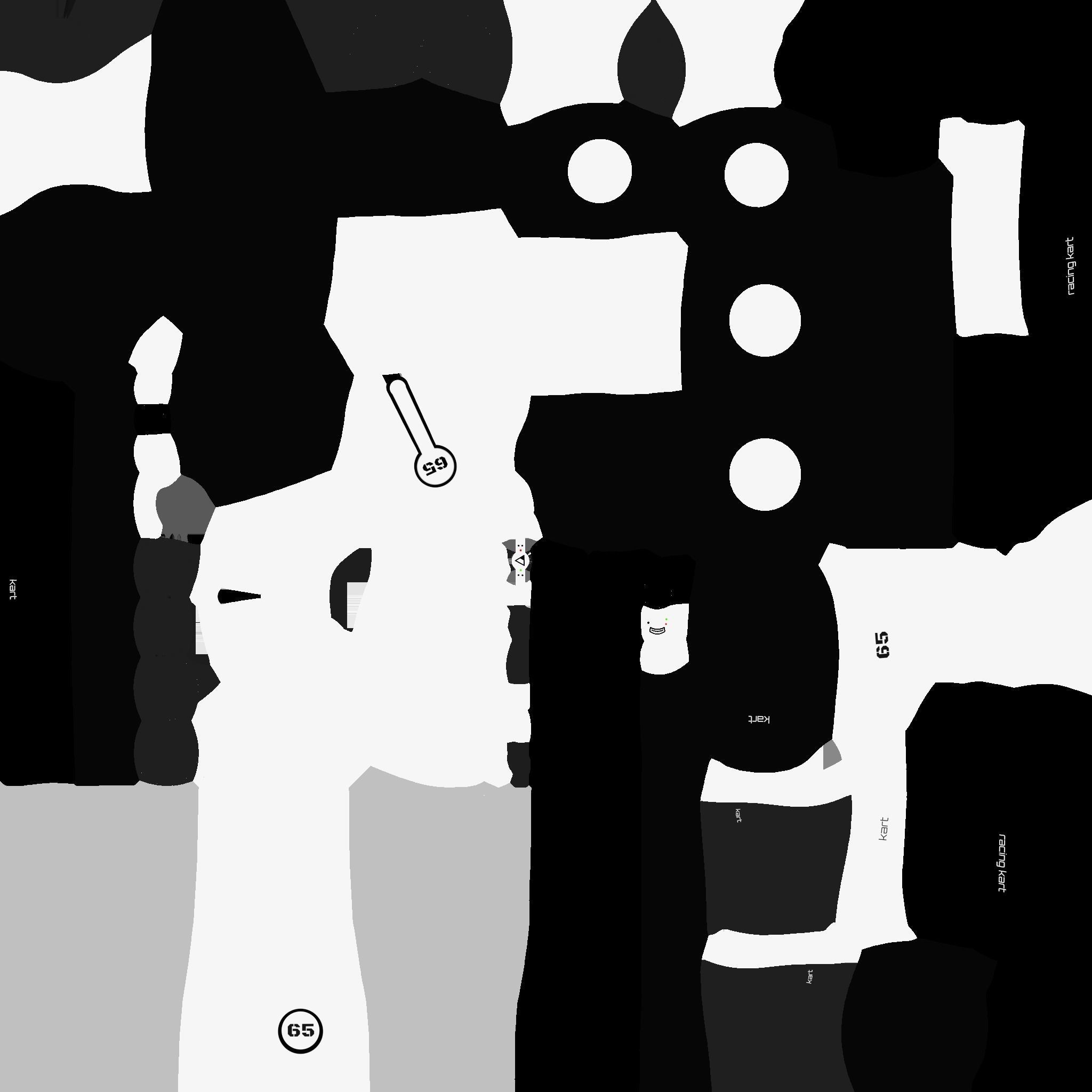 Cartoon Kart G08 White - Vehicle Racing Design Low-poly 3D model_24