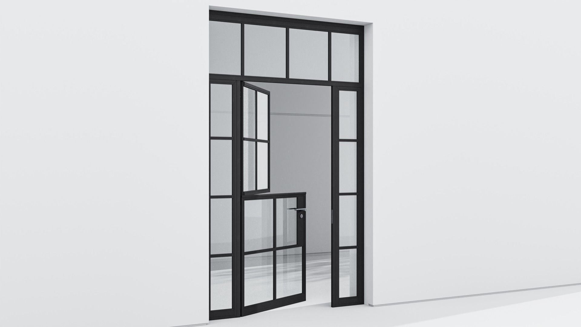 Aluminium door 165 3D model_3