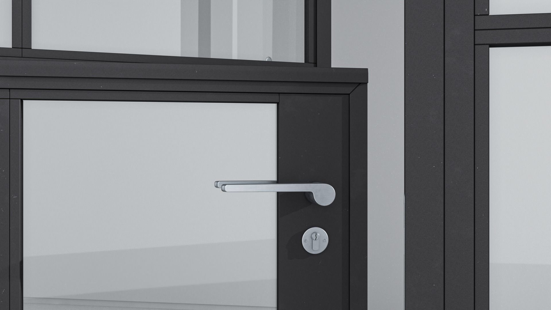 Aluminium door 165 3D model_4