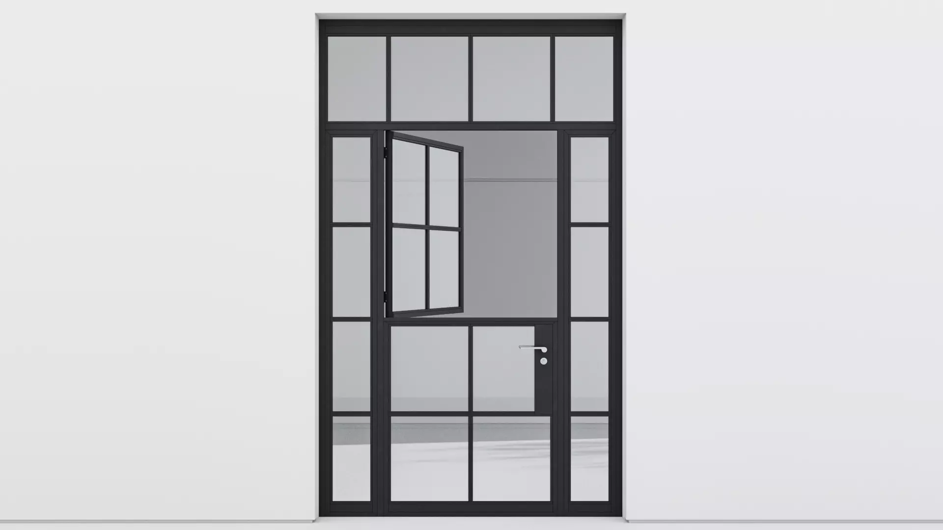 Aluminium door 165 3D model_0