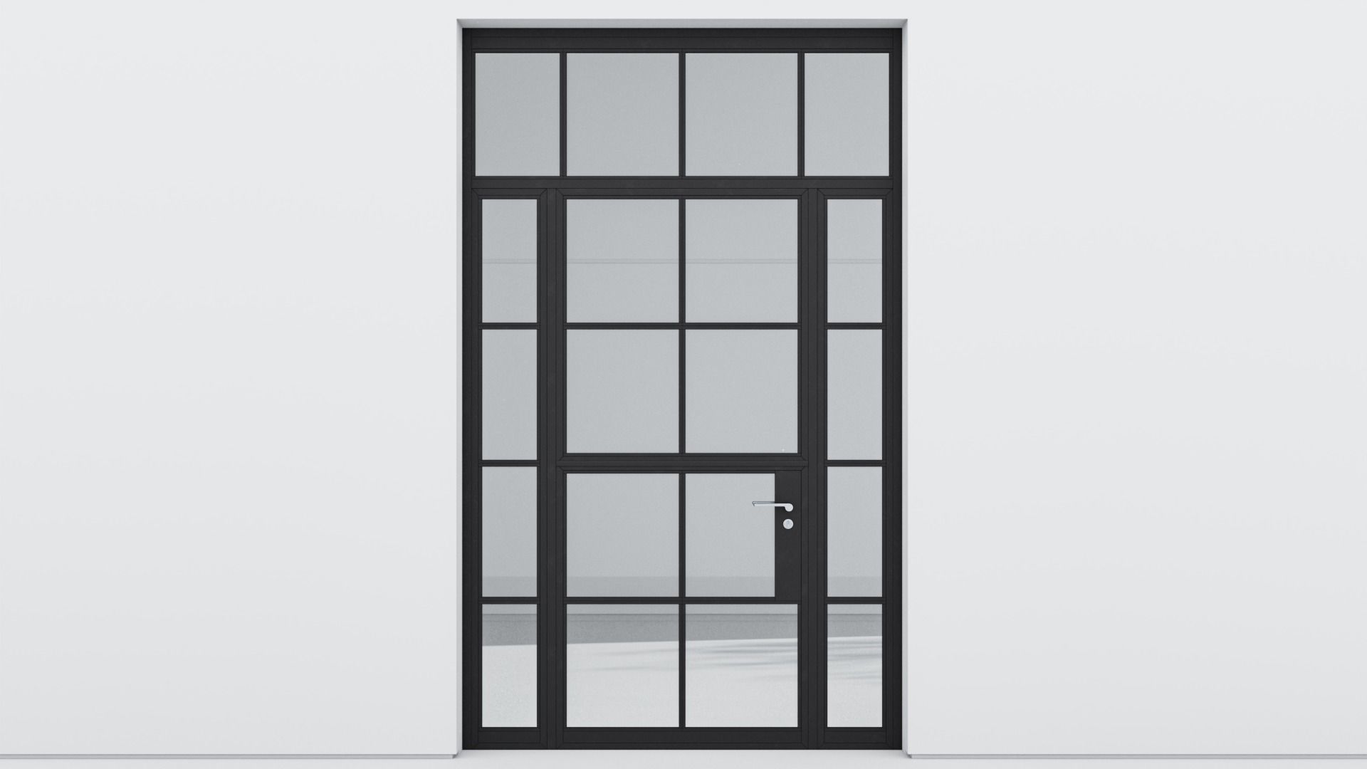 Aluminium door 165 3D model_1