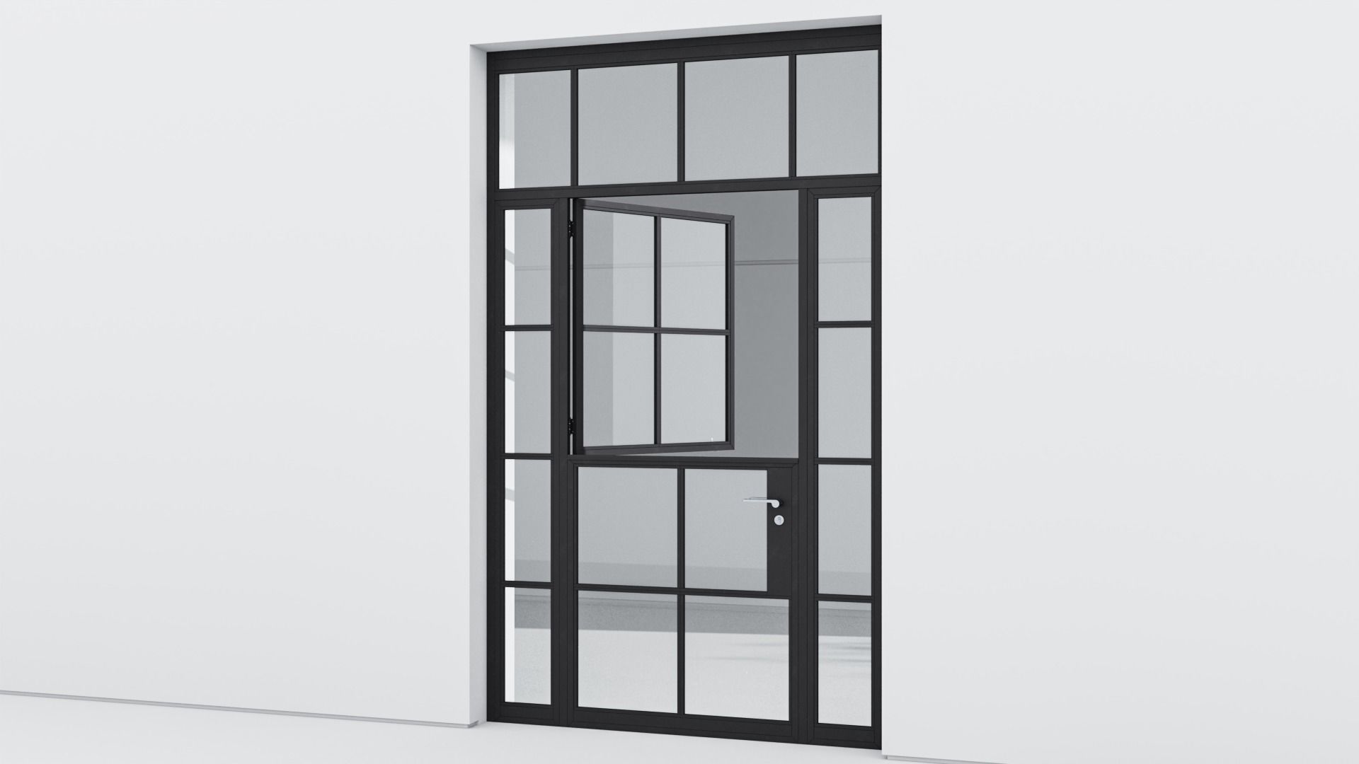 Aluminium door 165 3D model_2