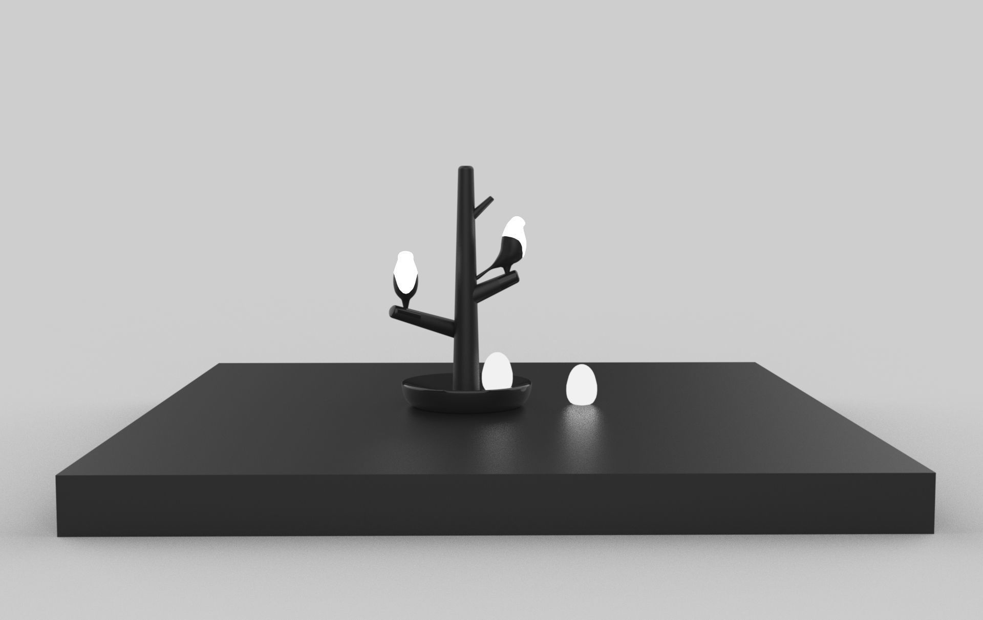 bird light Low-poly 3D model_3