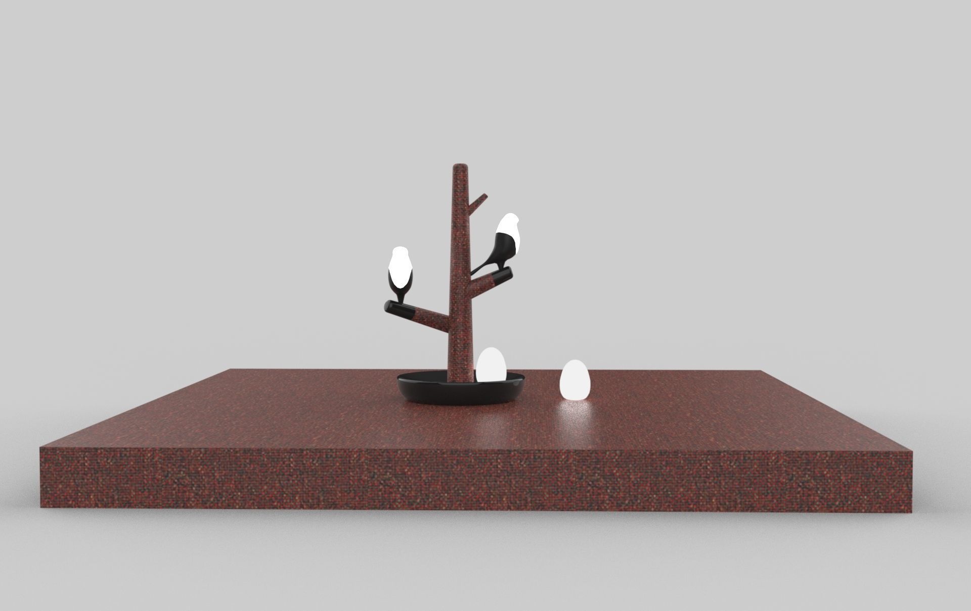 bird light Low-poly 3D model_4