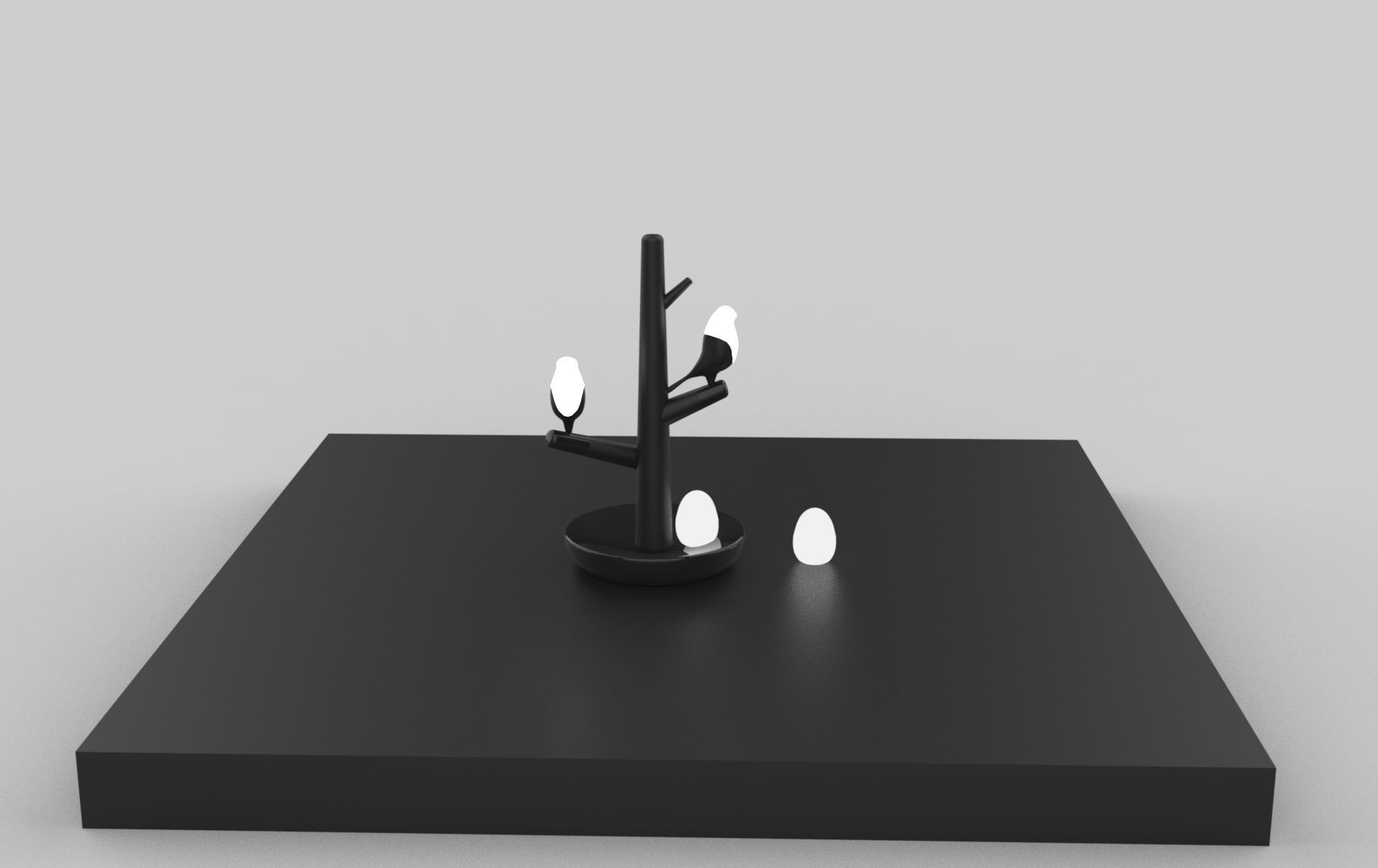 bird light Low-poly 3D model_5