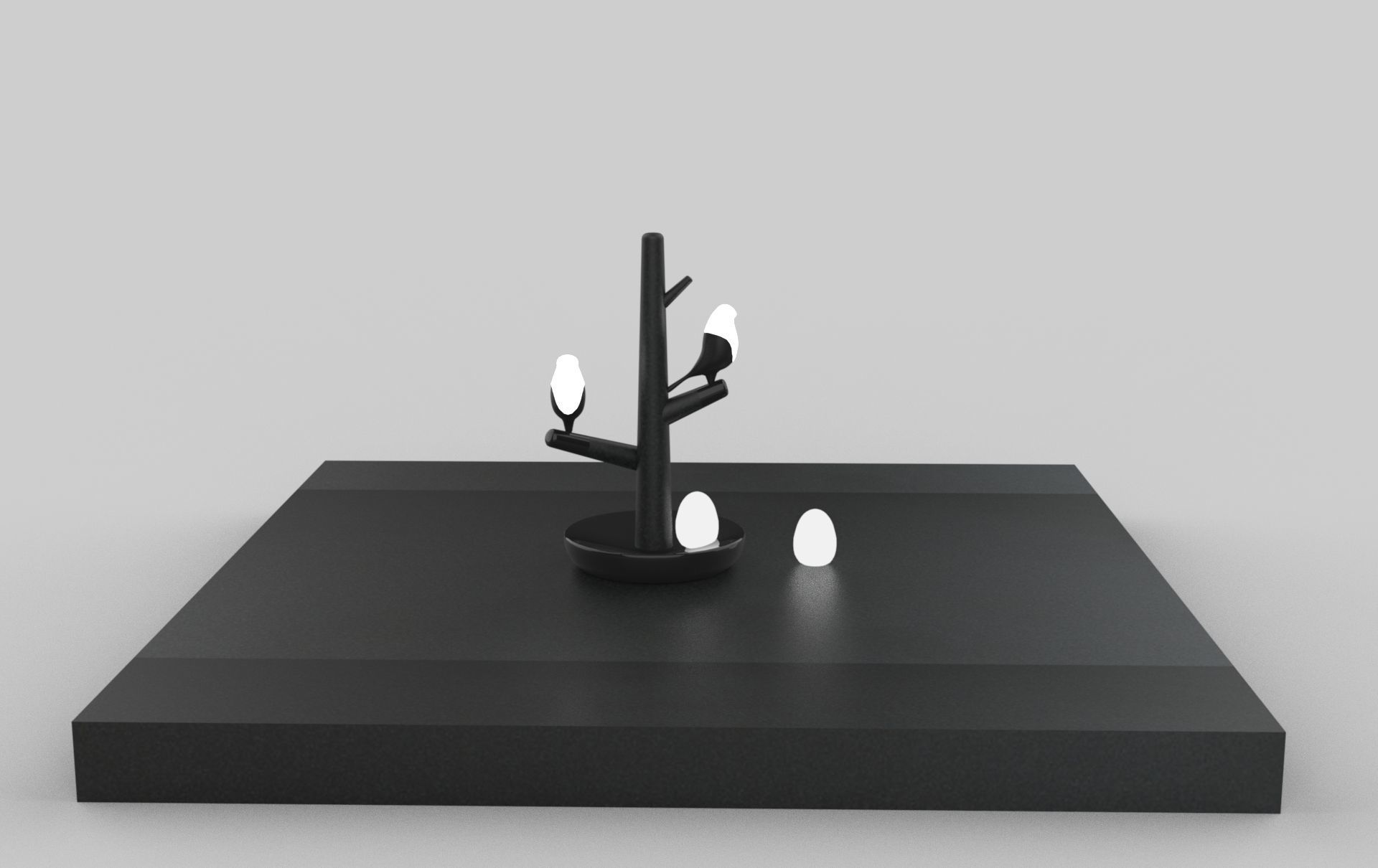 bird light Low-poly 3D model_2