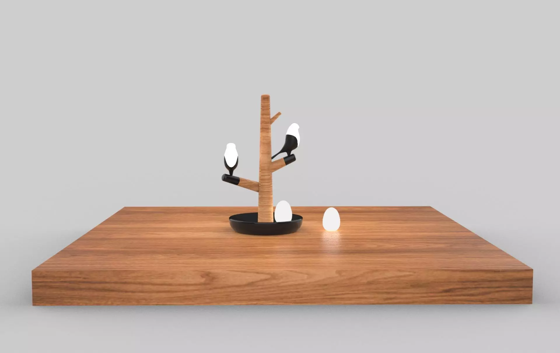 bird light Low-poly 3D model_0