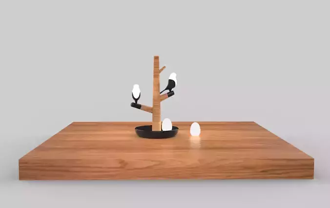 bird light Low-poly 3D model bird light Low-poly 3D model