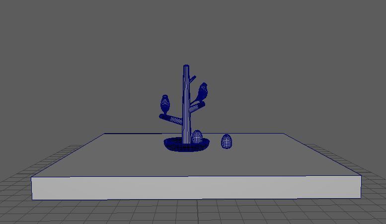 bird light Low-poly 3D model_7