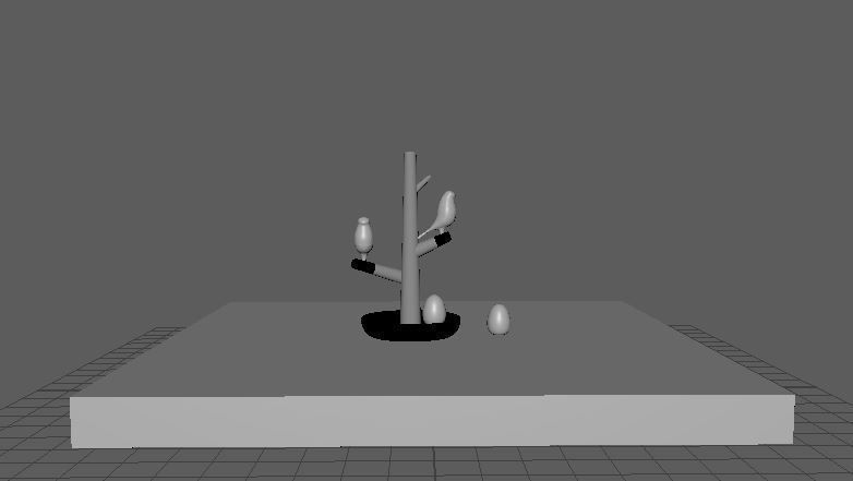 bird light Low-poly 3D model_8