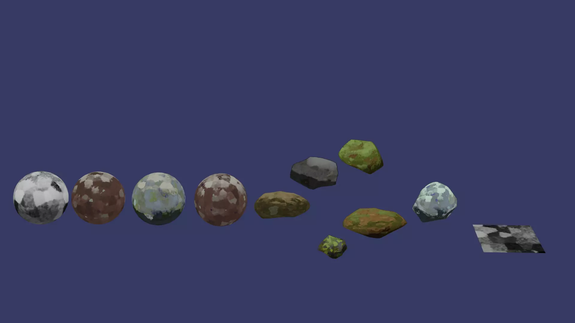 Anime Style Procedural Rocks 3D model_0