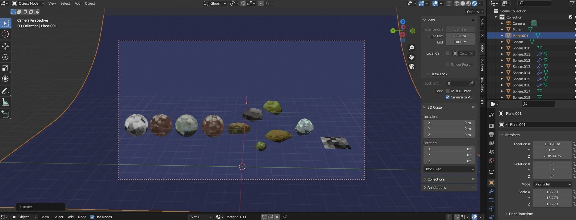 Anime Style Procedural Rocks 3D model_2