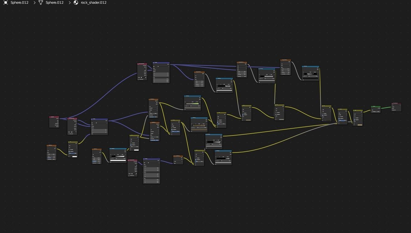 Anime Style Procedural Rocks 3D model_3