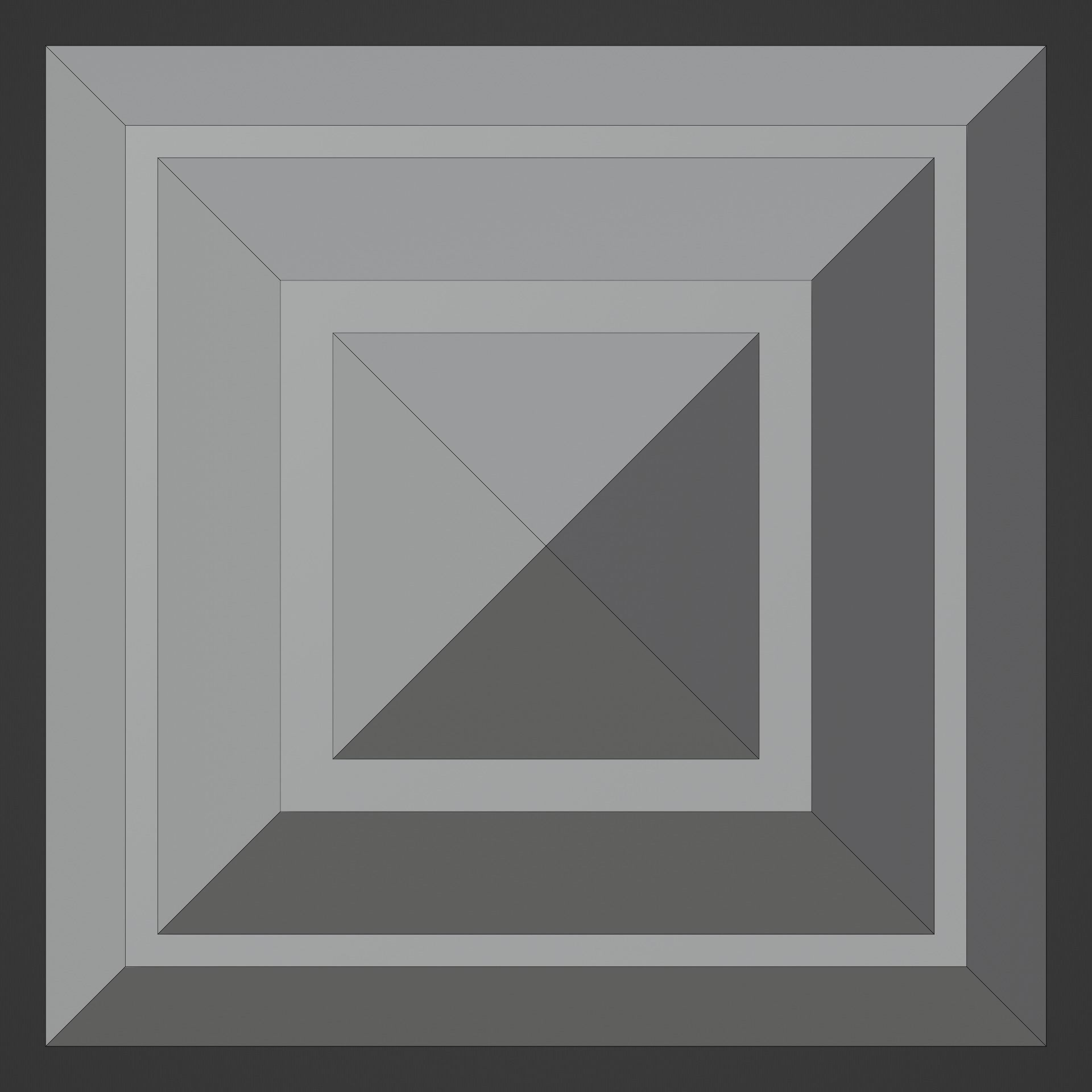 Pyramid Separated into 3 Parts Low-poly 3D model_14