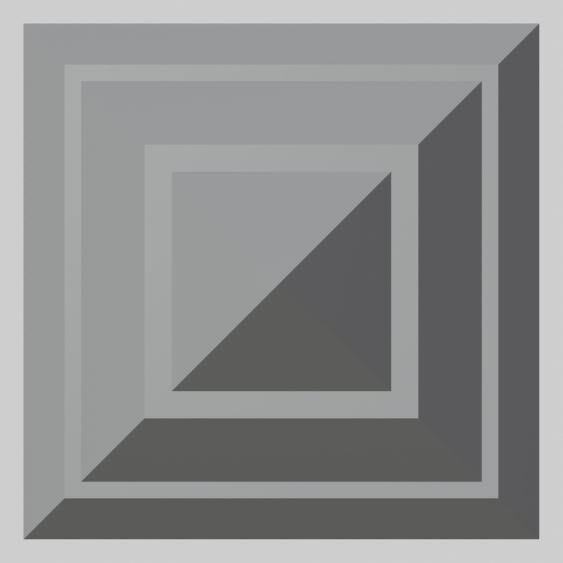 Pyramid Separated into 3 Parts Low-poly 3D model_13