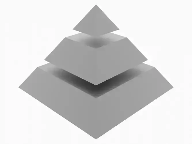 Pyramid Separated into 3 Parts