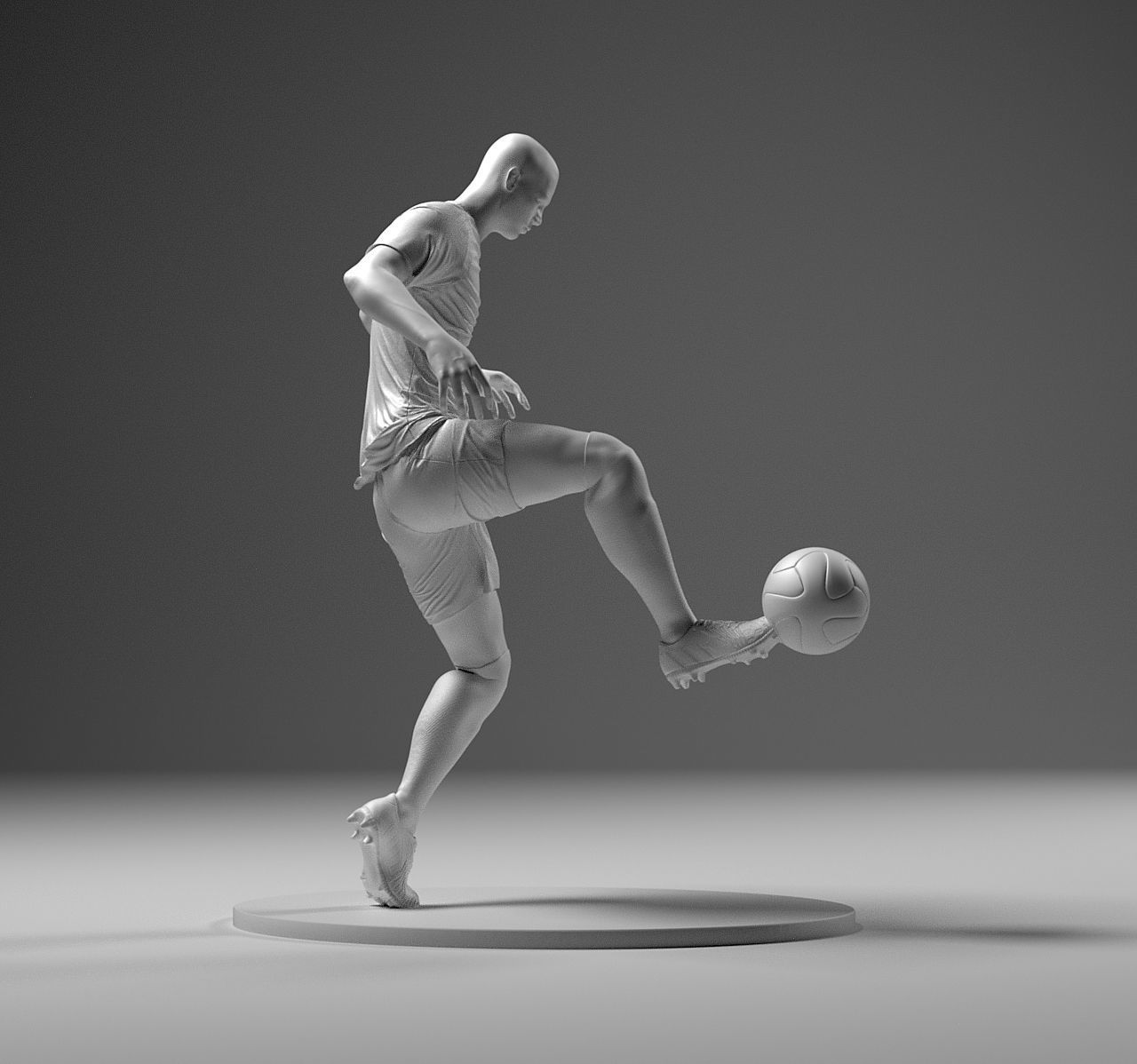 Footballer 04 Footstrike 04 Stl 3D print model_6