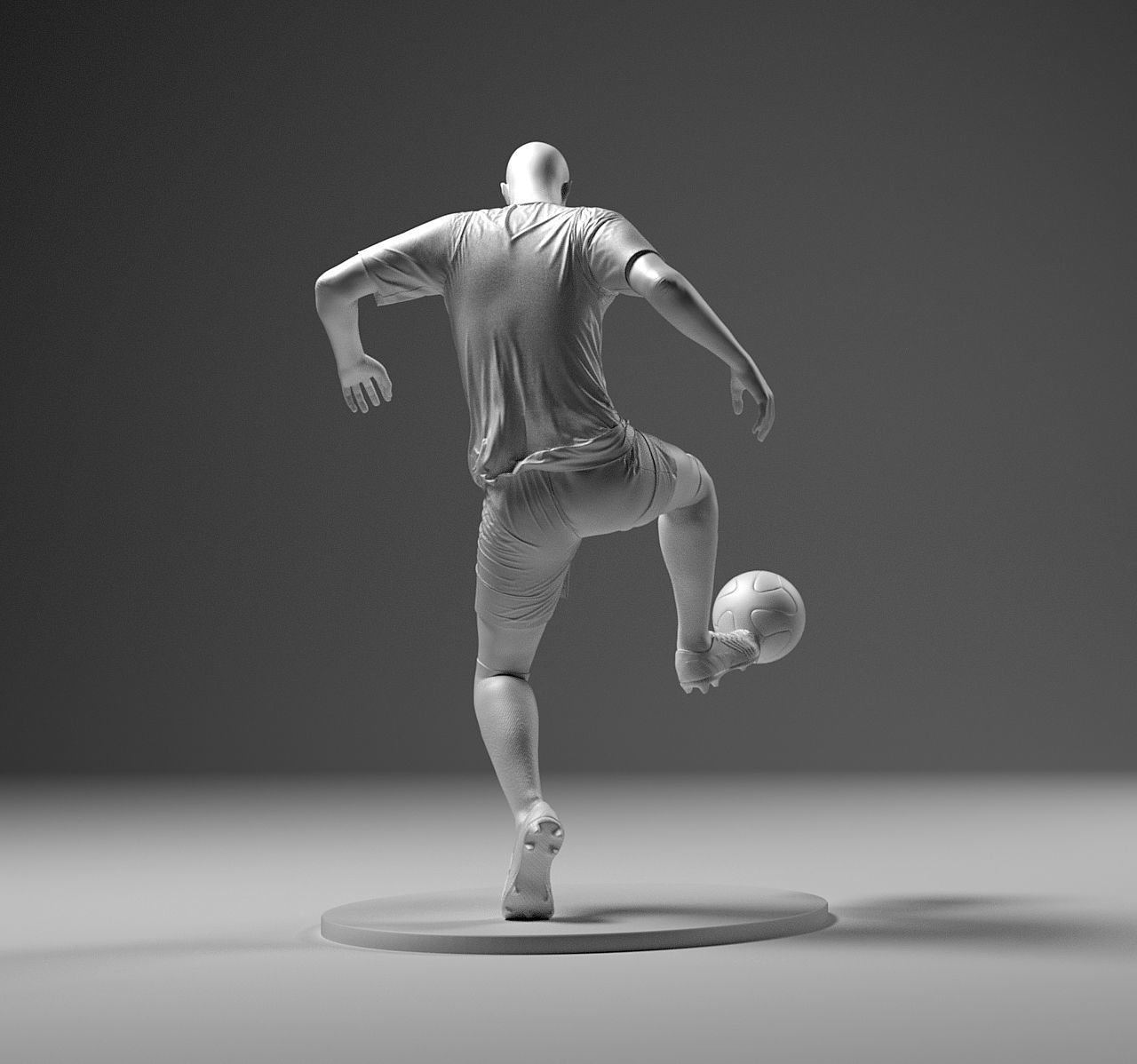 Footballer 04 Footstrike 04 Stl 3D print model_5