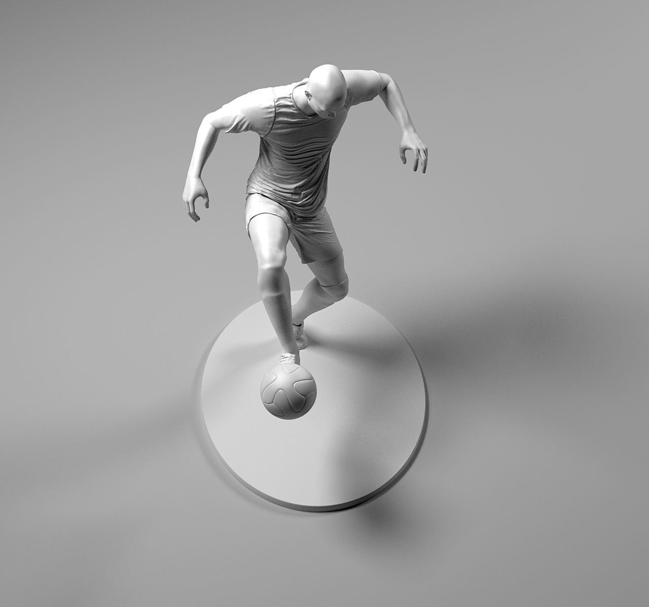 Footballer 04 Footstrike 04 Stl 3D print model_7