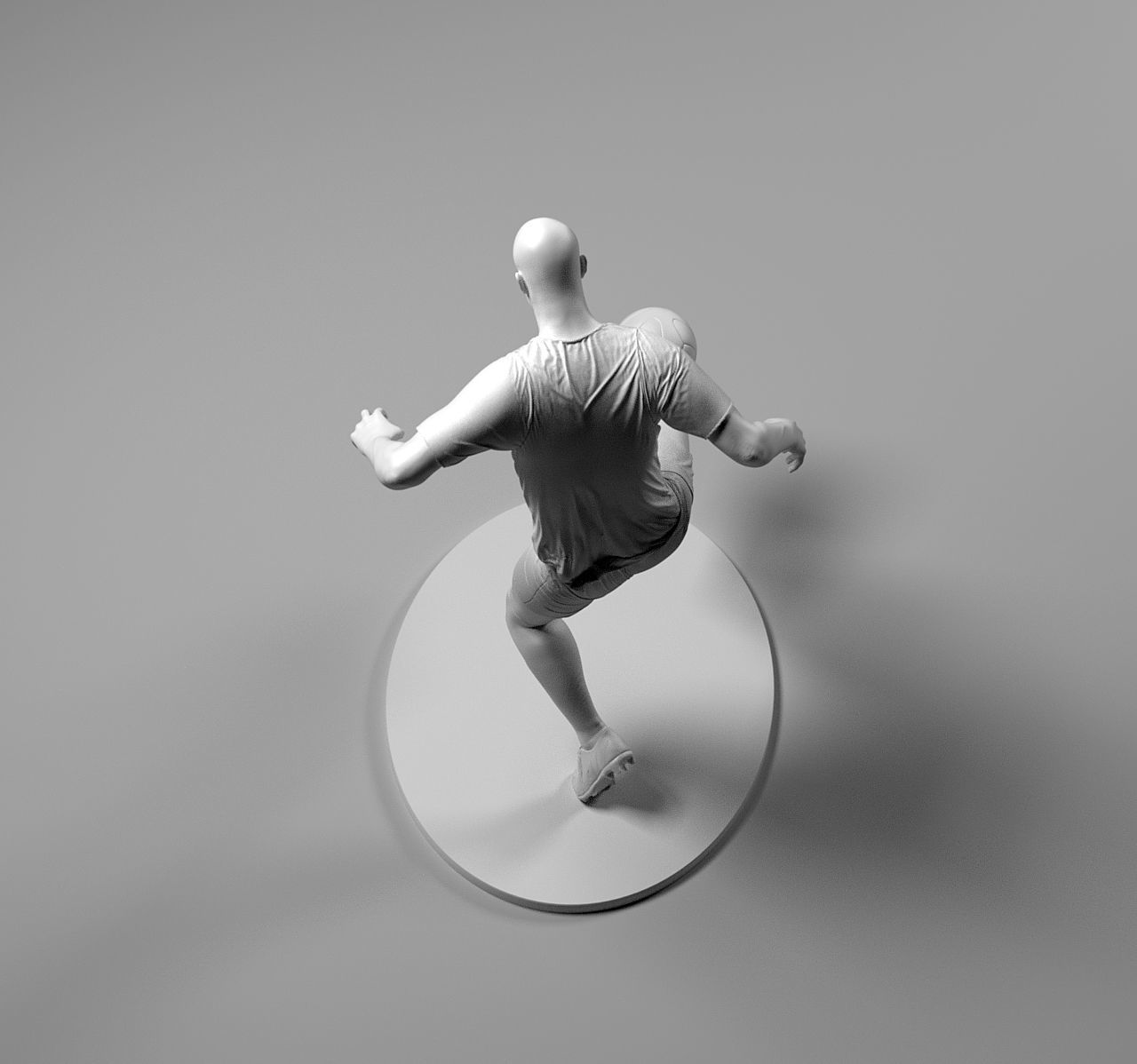 Footballer 04 Footstrike 04 Stl 3D print model_9