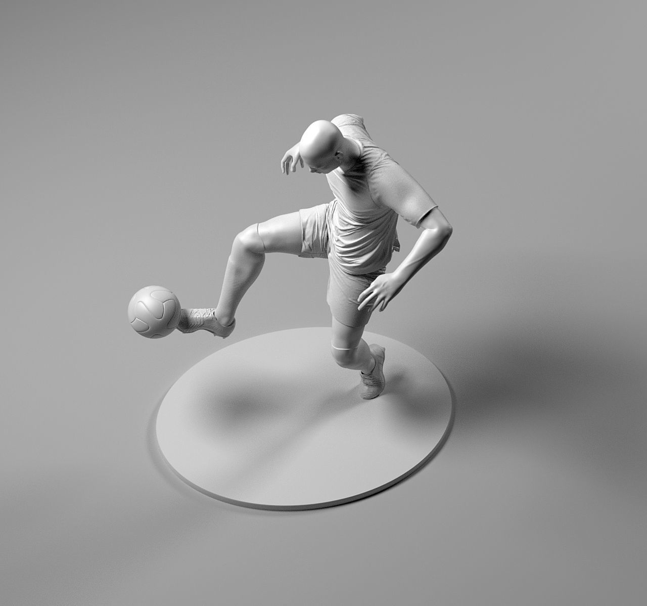 Footballer 04 Footstrike 04 Stl 3D print model_8