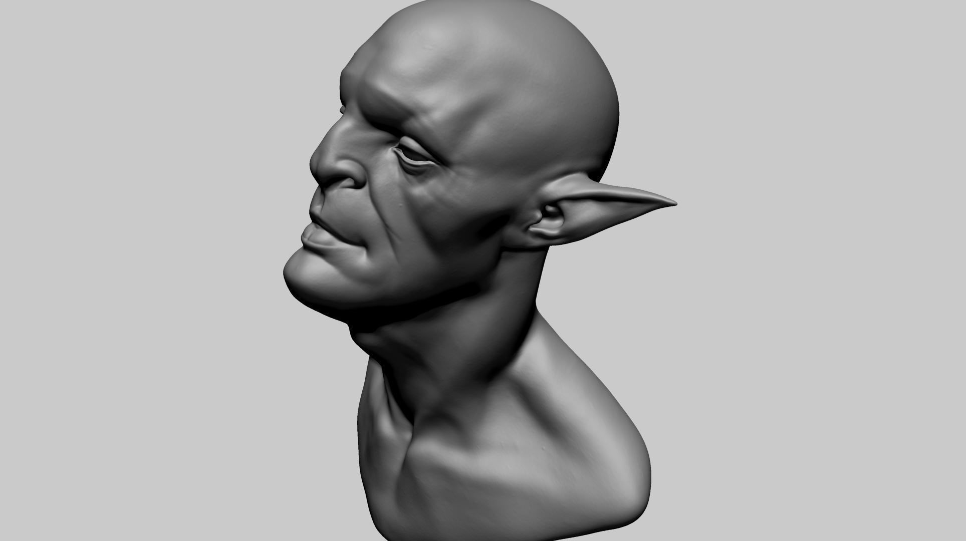 Creature Head B1 3D model_7