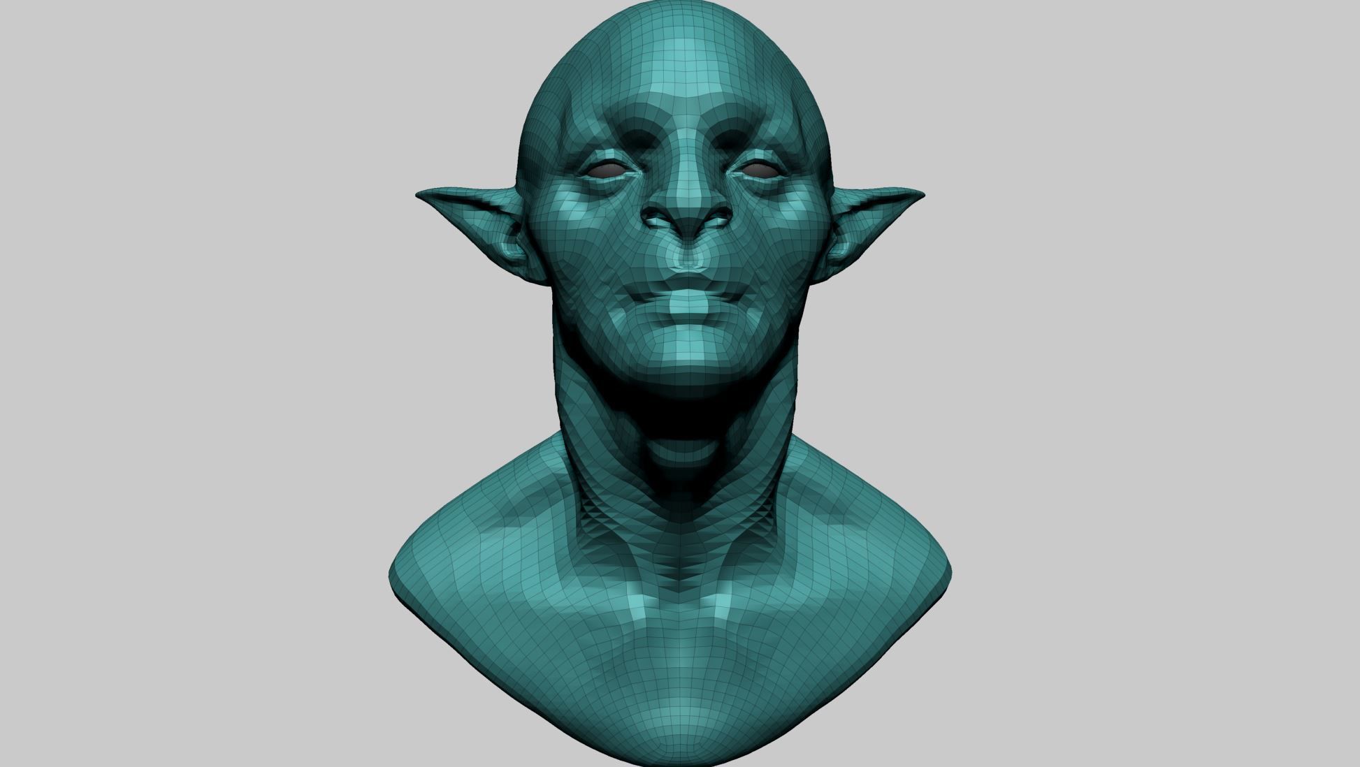 Creature Head B1 3D model_13