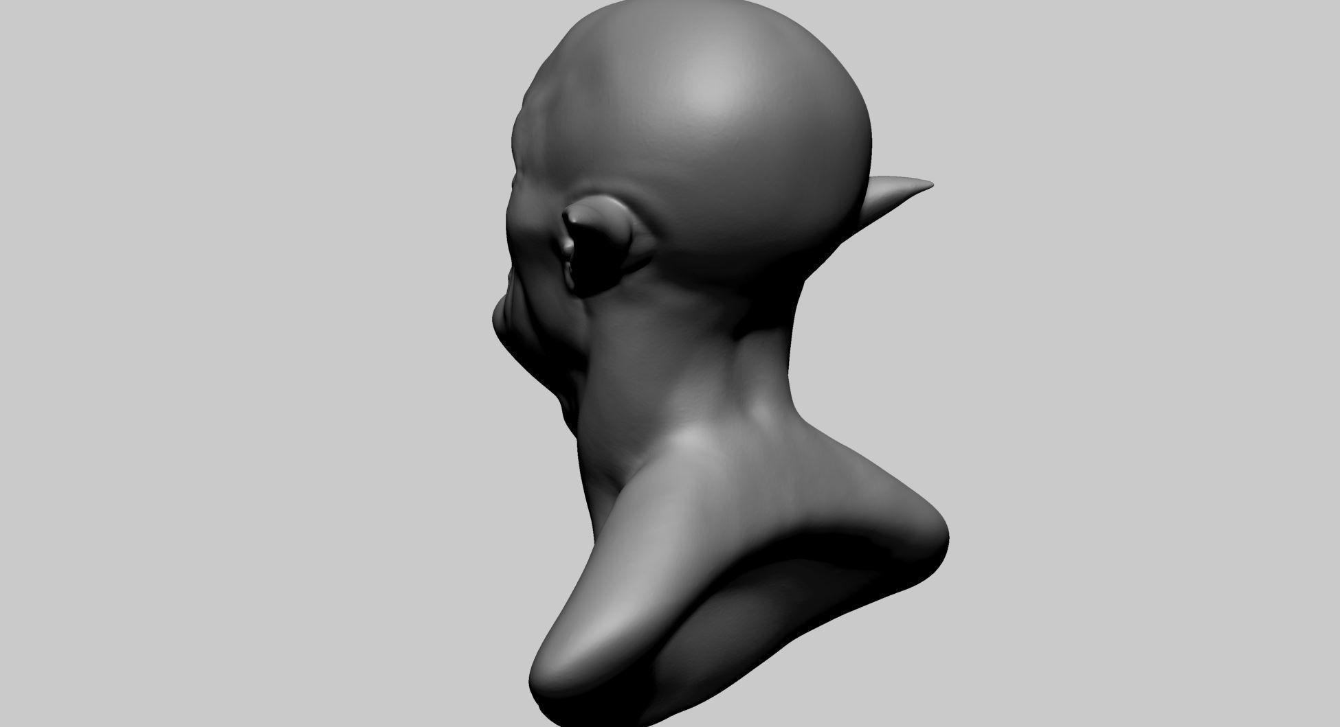 Creature Head B1 3D model_6
