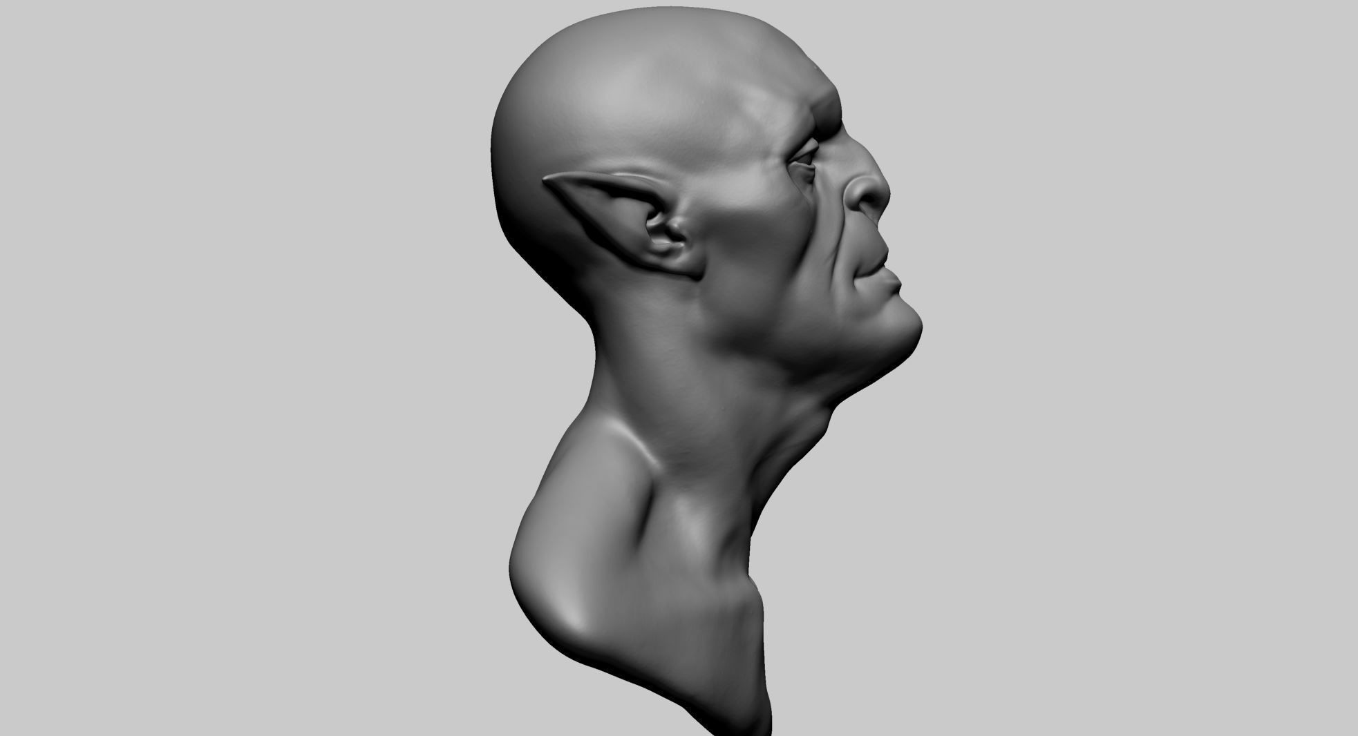 Creature Head B1 3D model_3